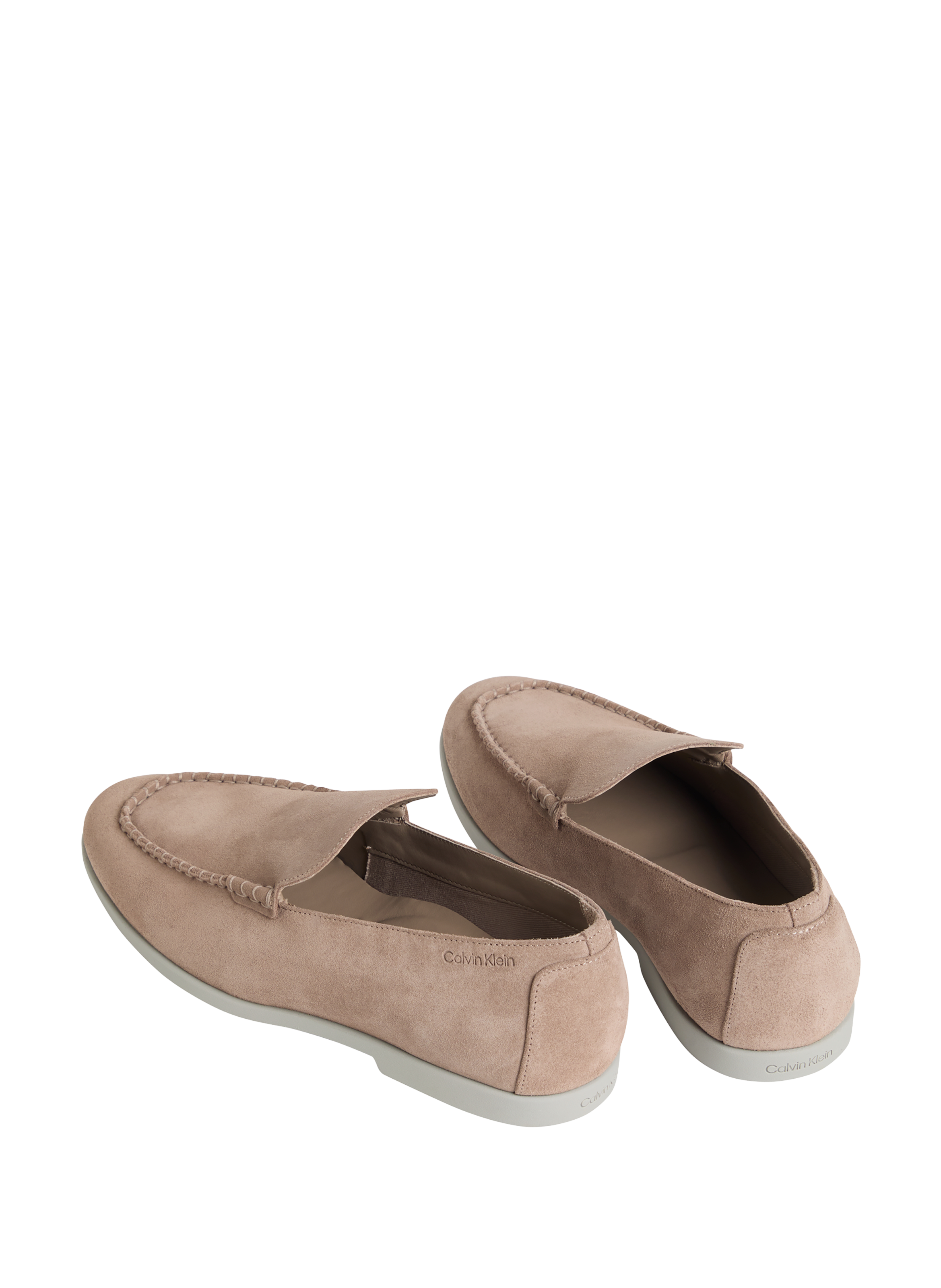 Mocassins en cuir de vache suédé CALVIN KLEIN Beige