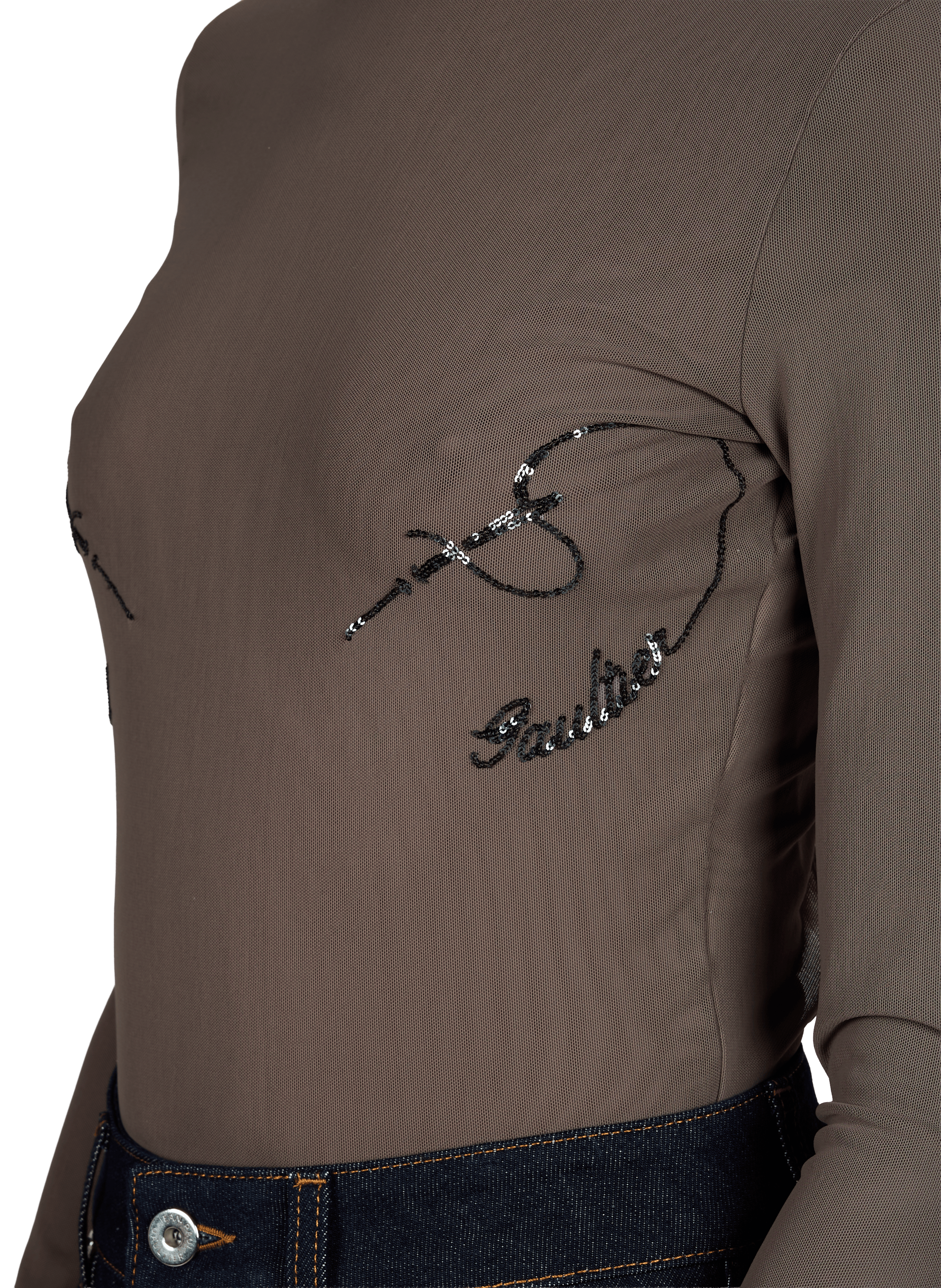 Sheer bodysuit JEAN PAUL GAULTIER Grey