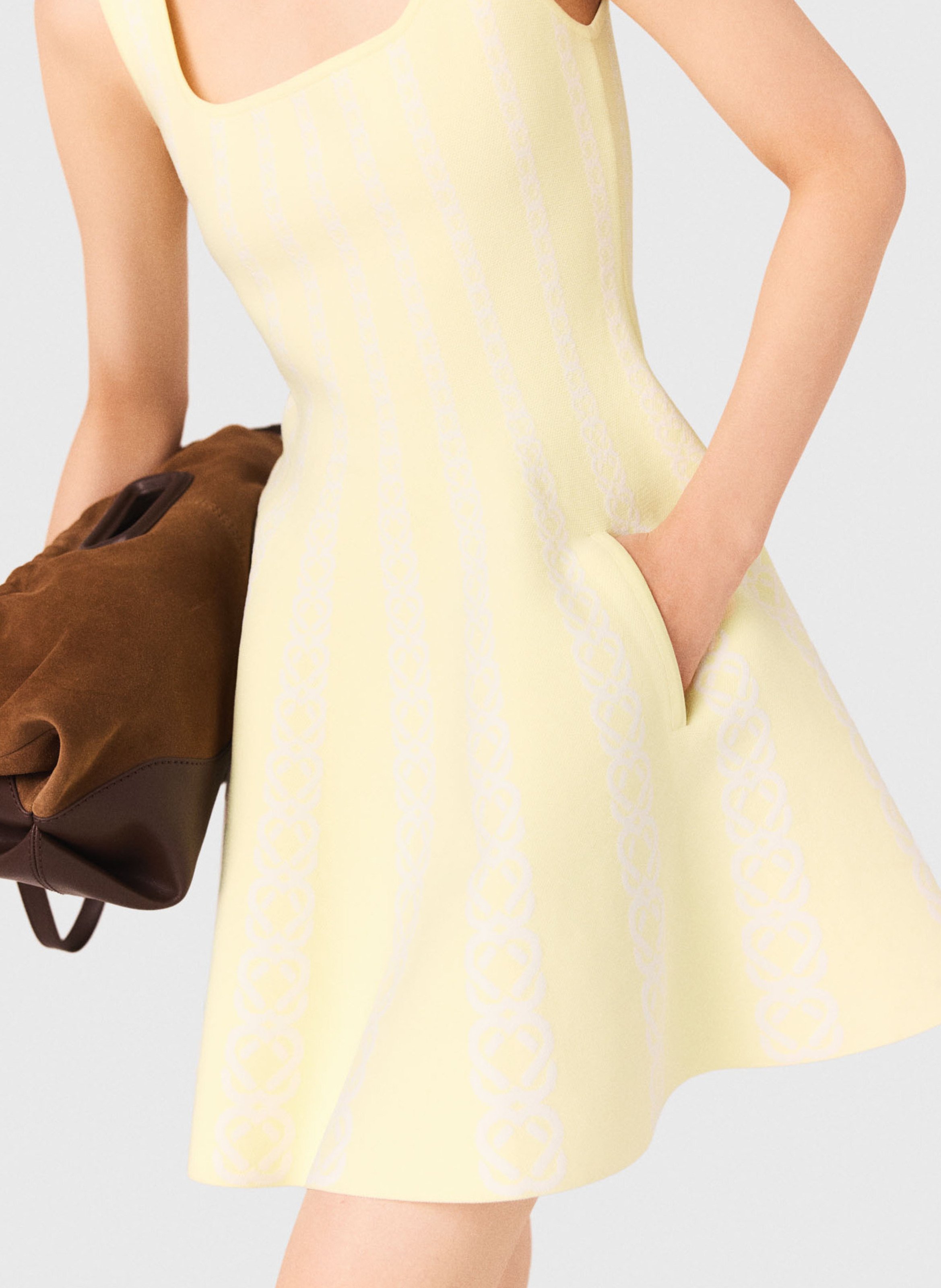 Robe courte col carré MAJE Jaune