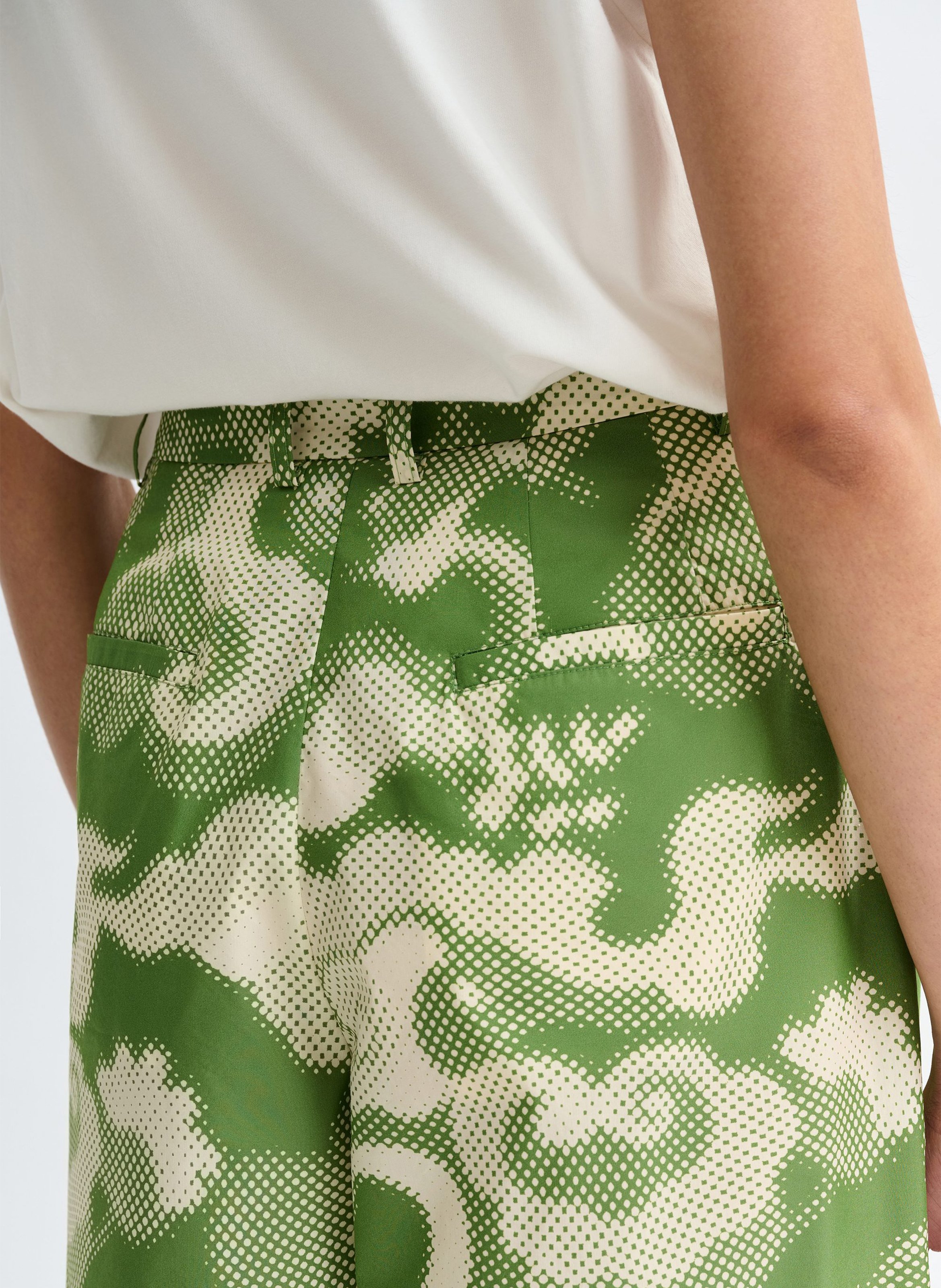 Pantalon large imprimé Jalad ESSENTIEL ANTWERP Vert