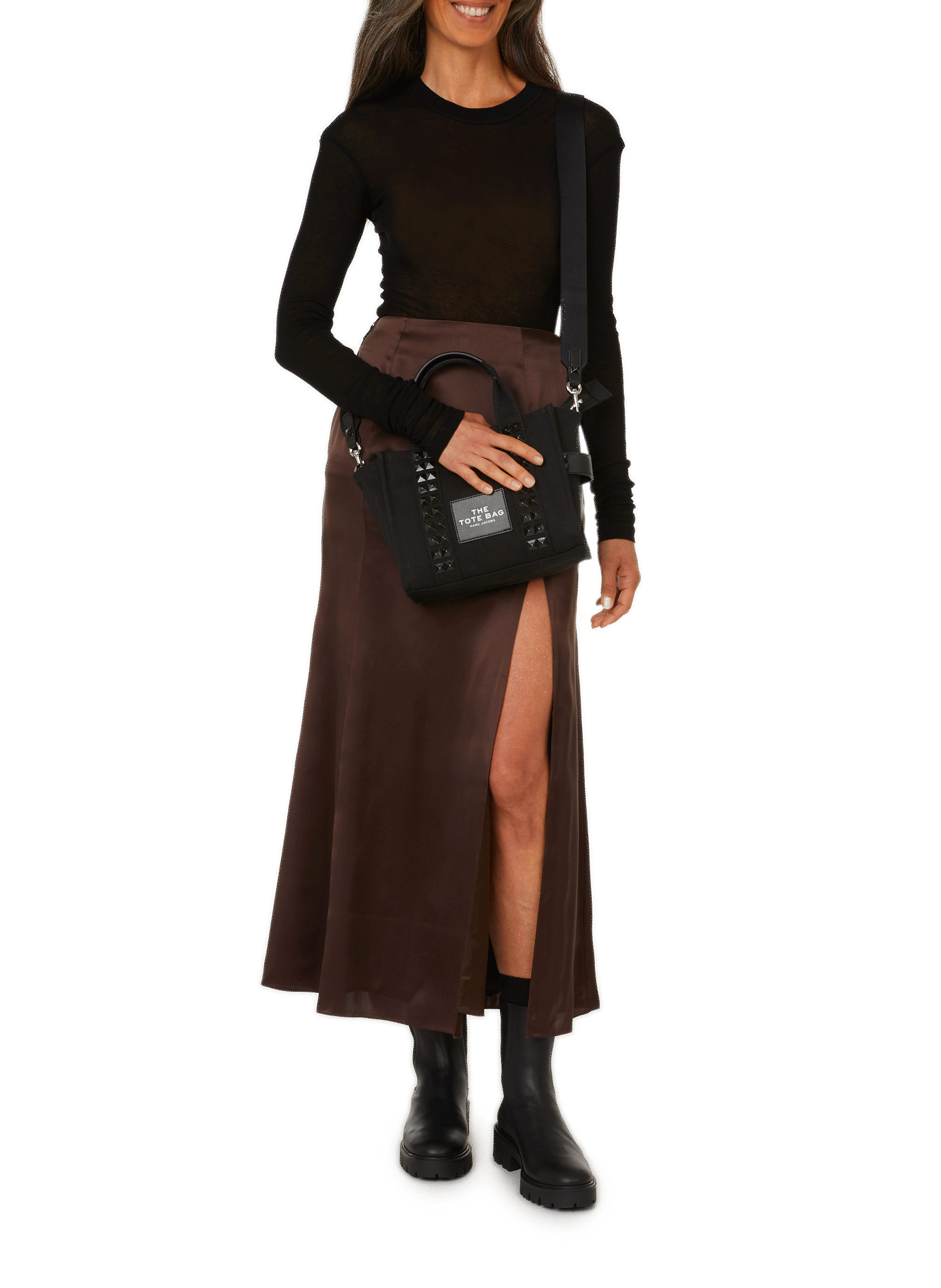 Pull fin côtelé en coton organique BITE STUDIOS Noir