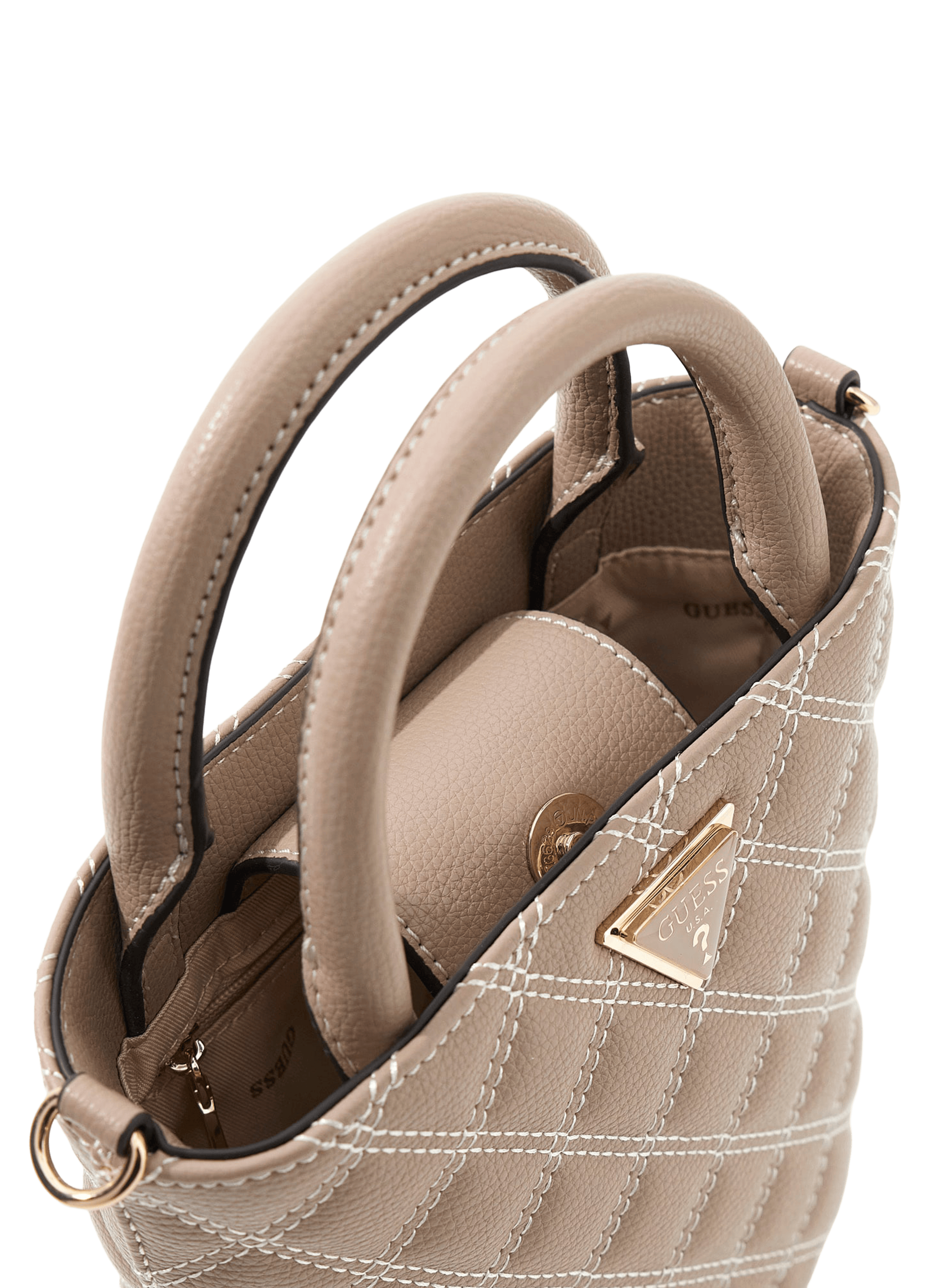 Giully quilted bucket bag GUESS Brown
