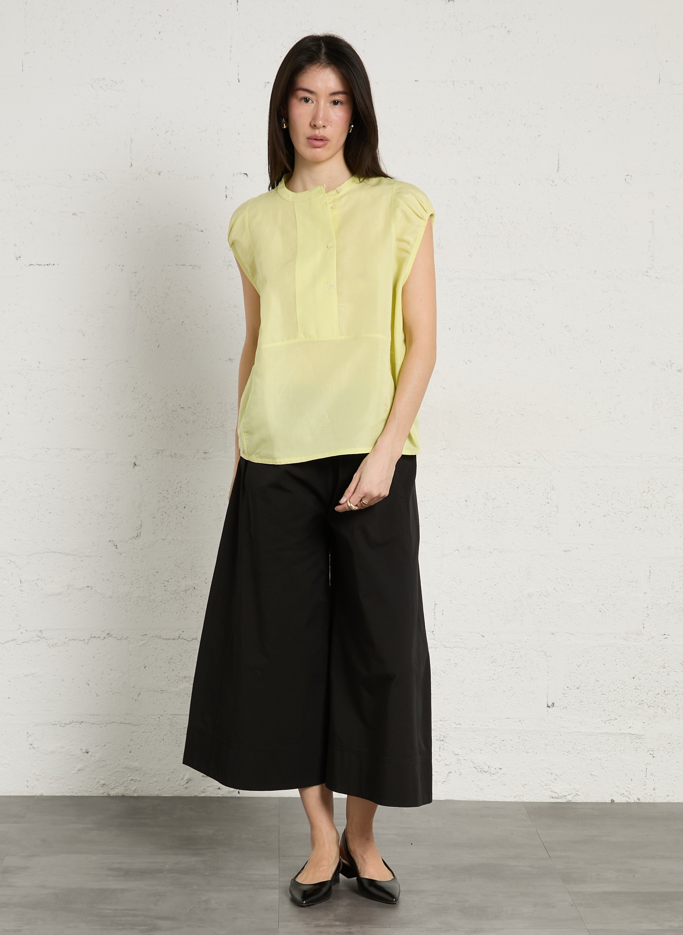 Top oversize col rond danube SOEUR Jaune