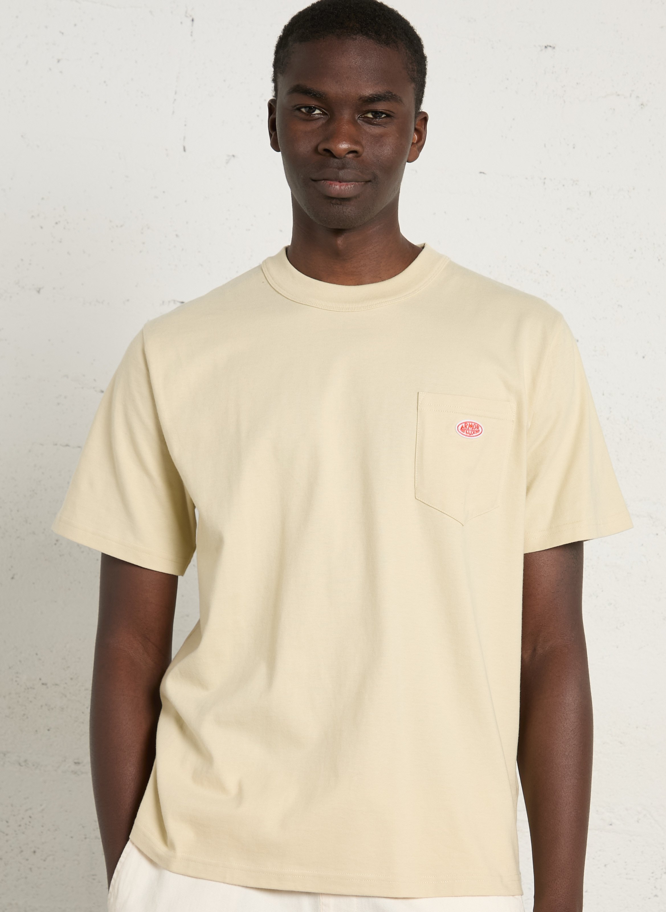 Tee-shirt droit en coton bio heritage ARMOR-LUX Beige