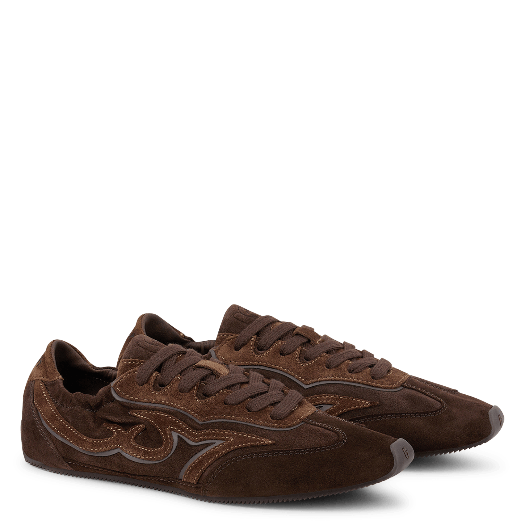 Baskets basses à lacets celleste BA&SH Marron