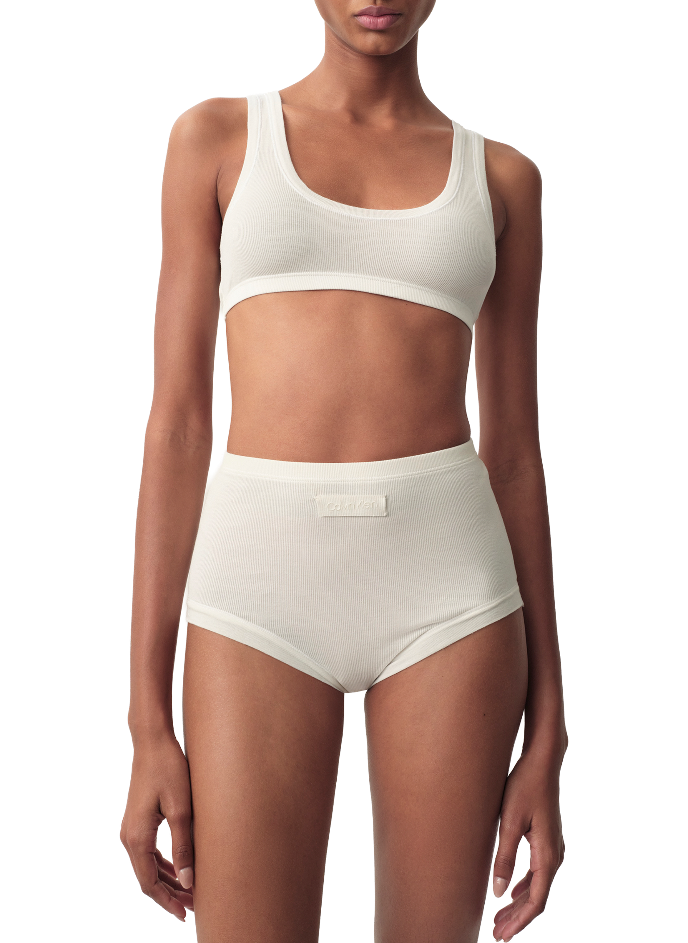 Agnes blended cotton bralette CALVIN KLEIN COLLECTION White