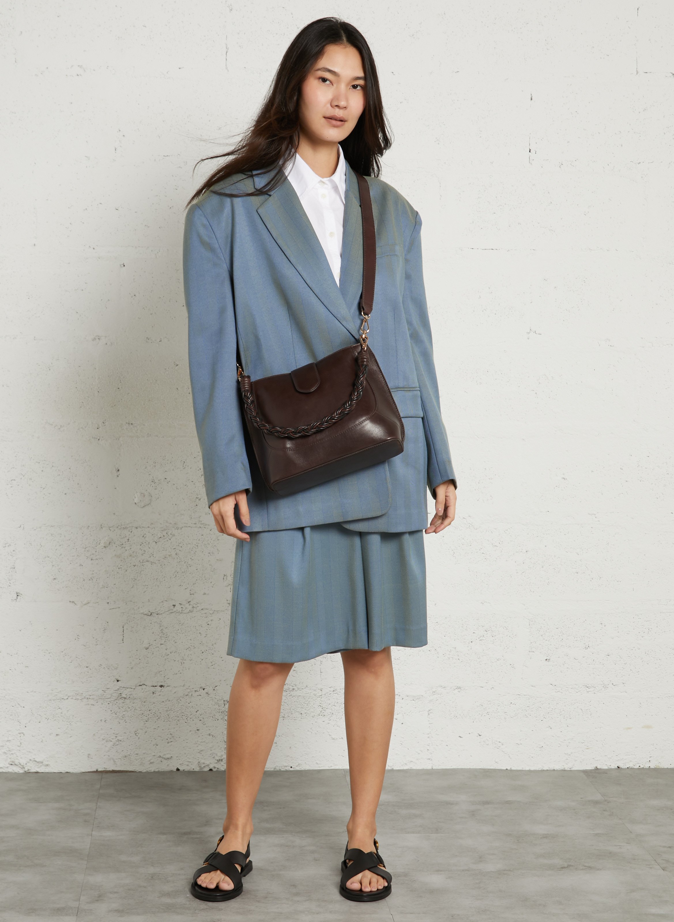 Sac à main en cuir marcel MAISON 123 Marron