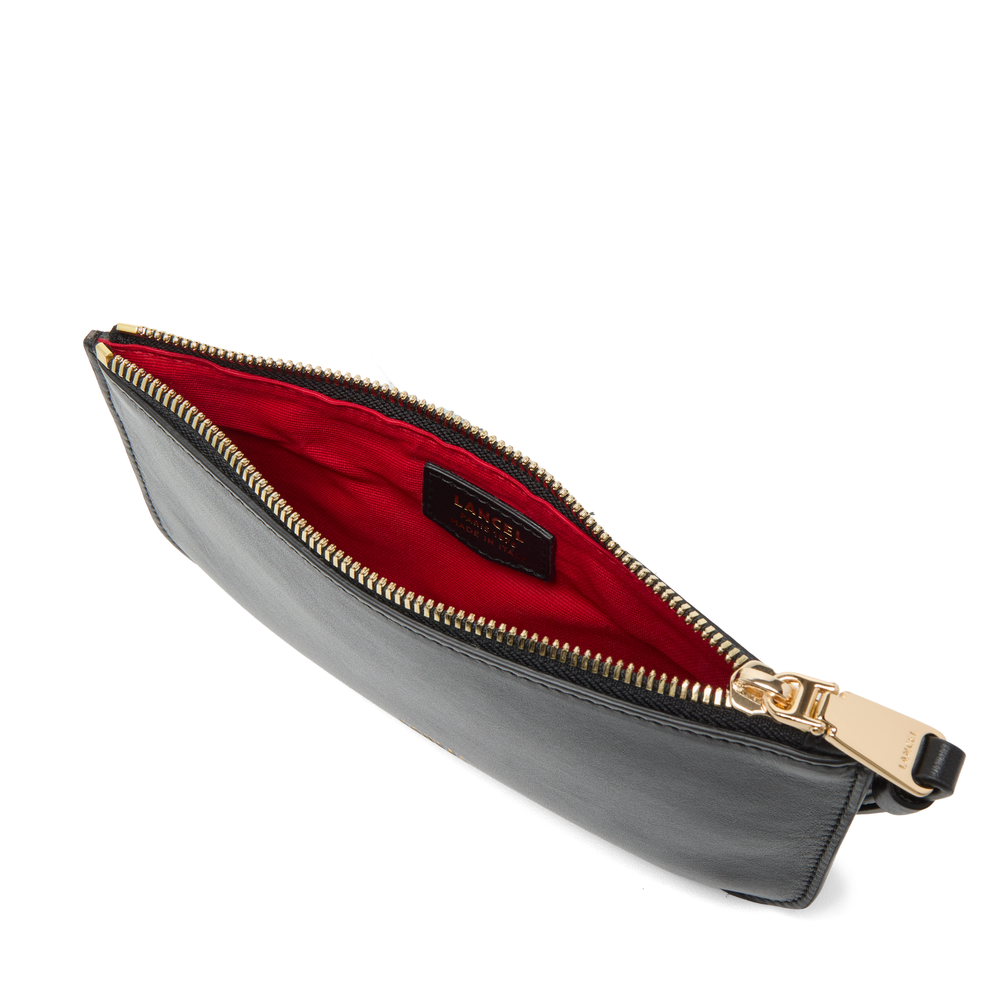 Pochette zippée m origami de lancel en cuir LANCEL Noir