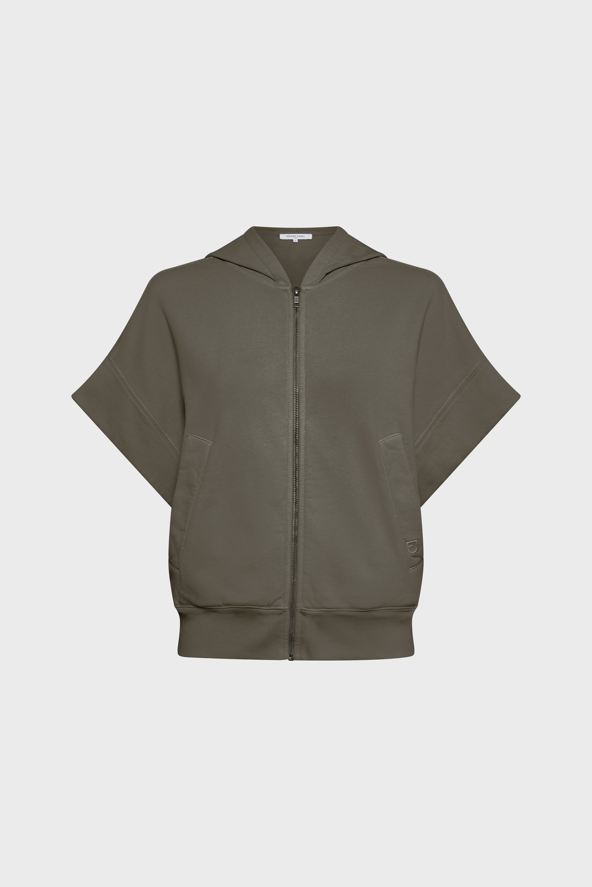 Sweat oversize à manches courtes et capuche - milene Vert
