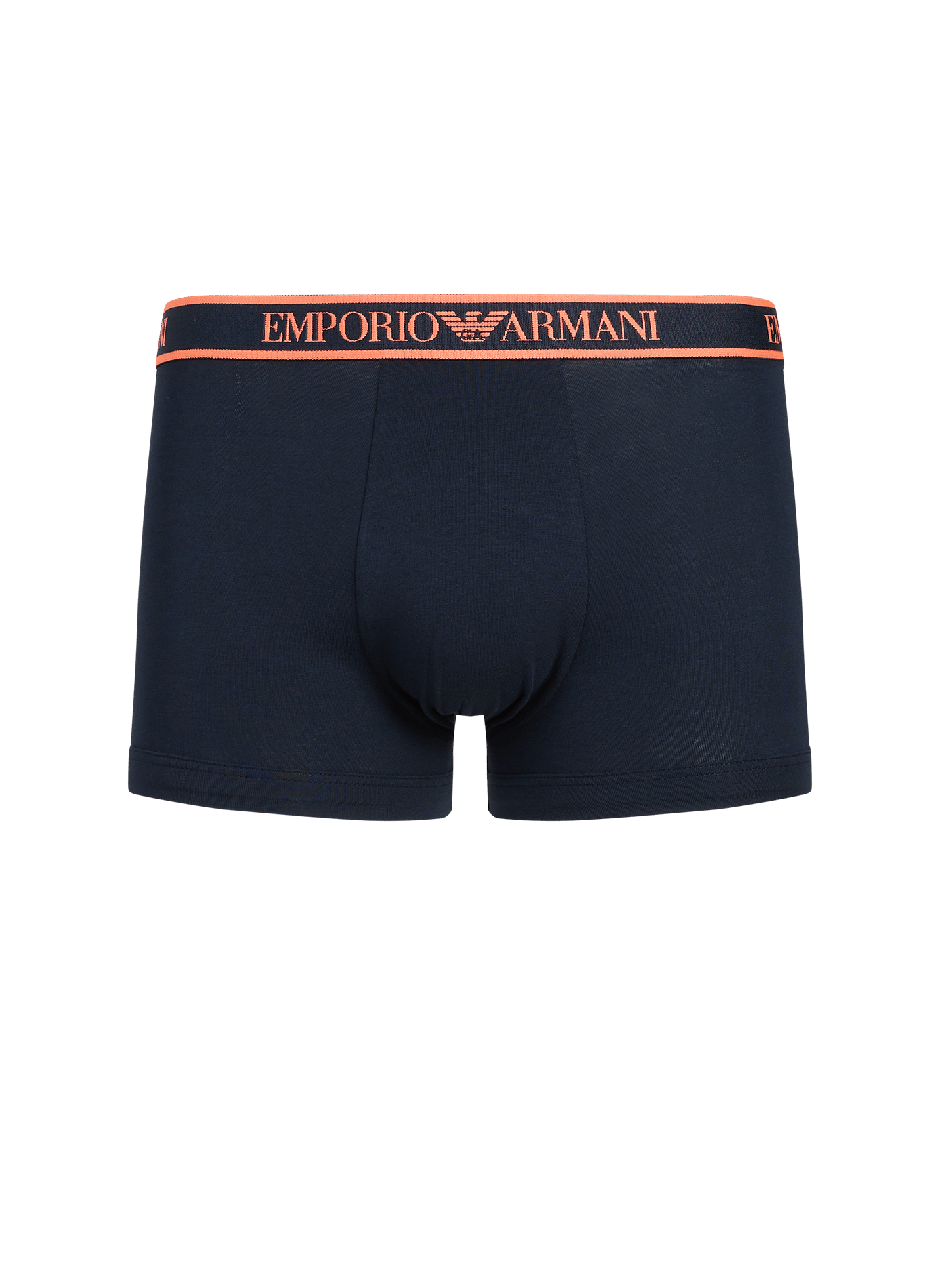 Set of three plain boxers in blended cotton EMPORIO ARMANI Blue