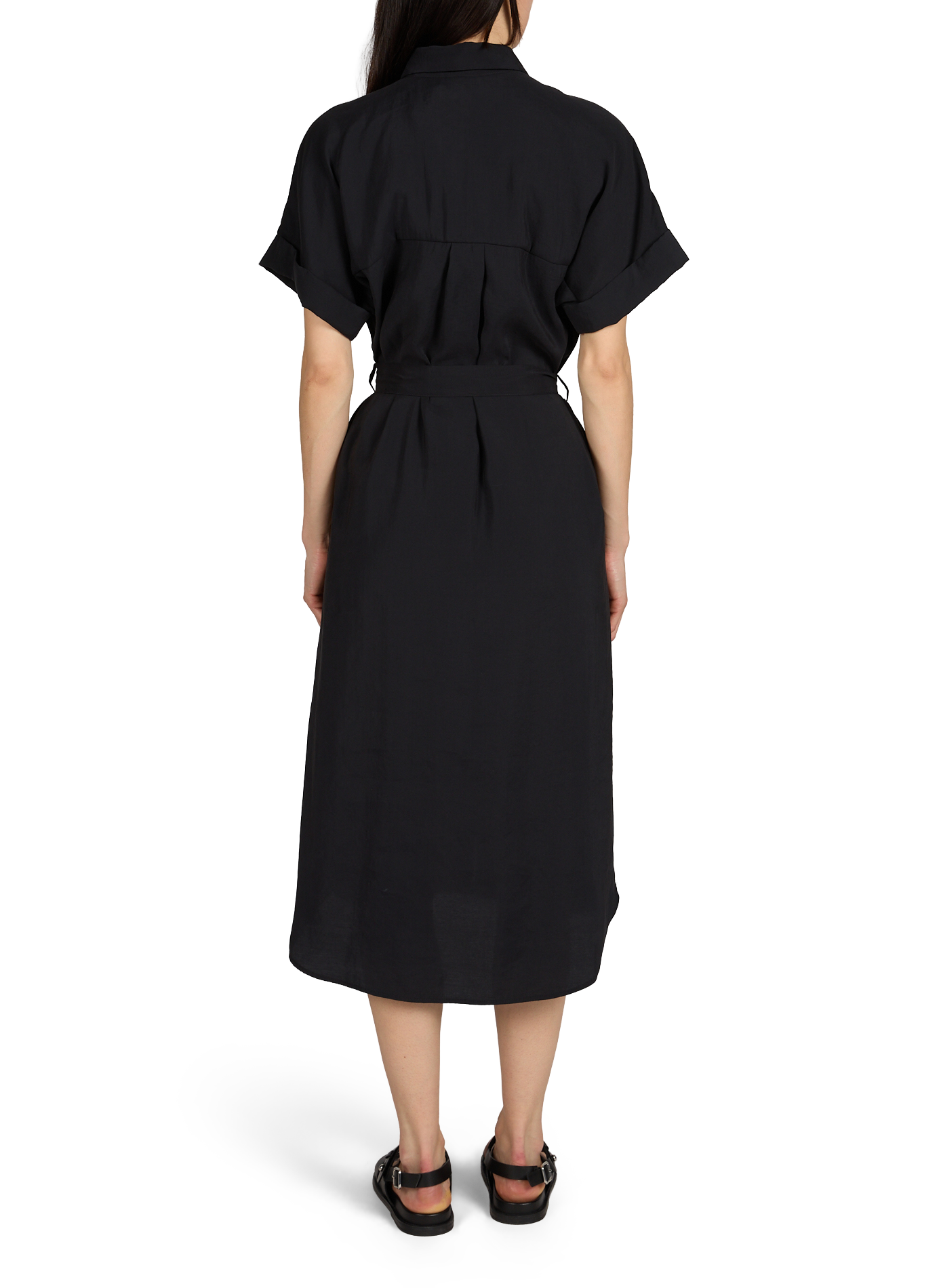 Robe chemise longue ample VILA Noir