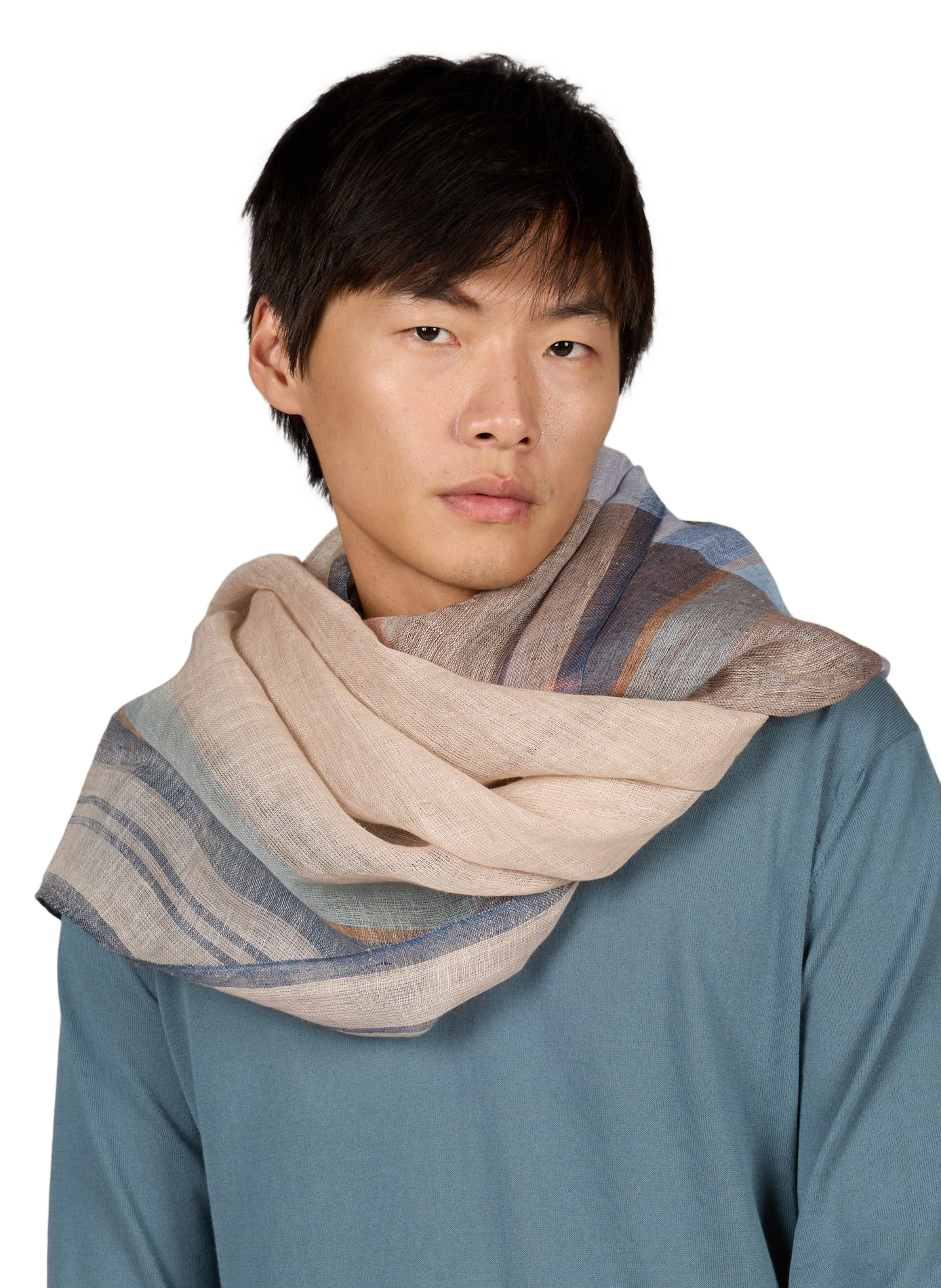 Fantasy linen scarf SAISON 1865 Multicolour