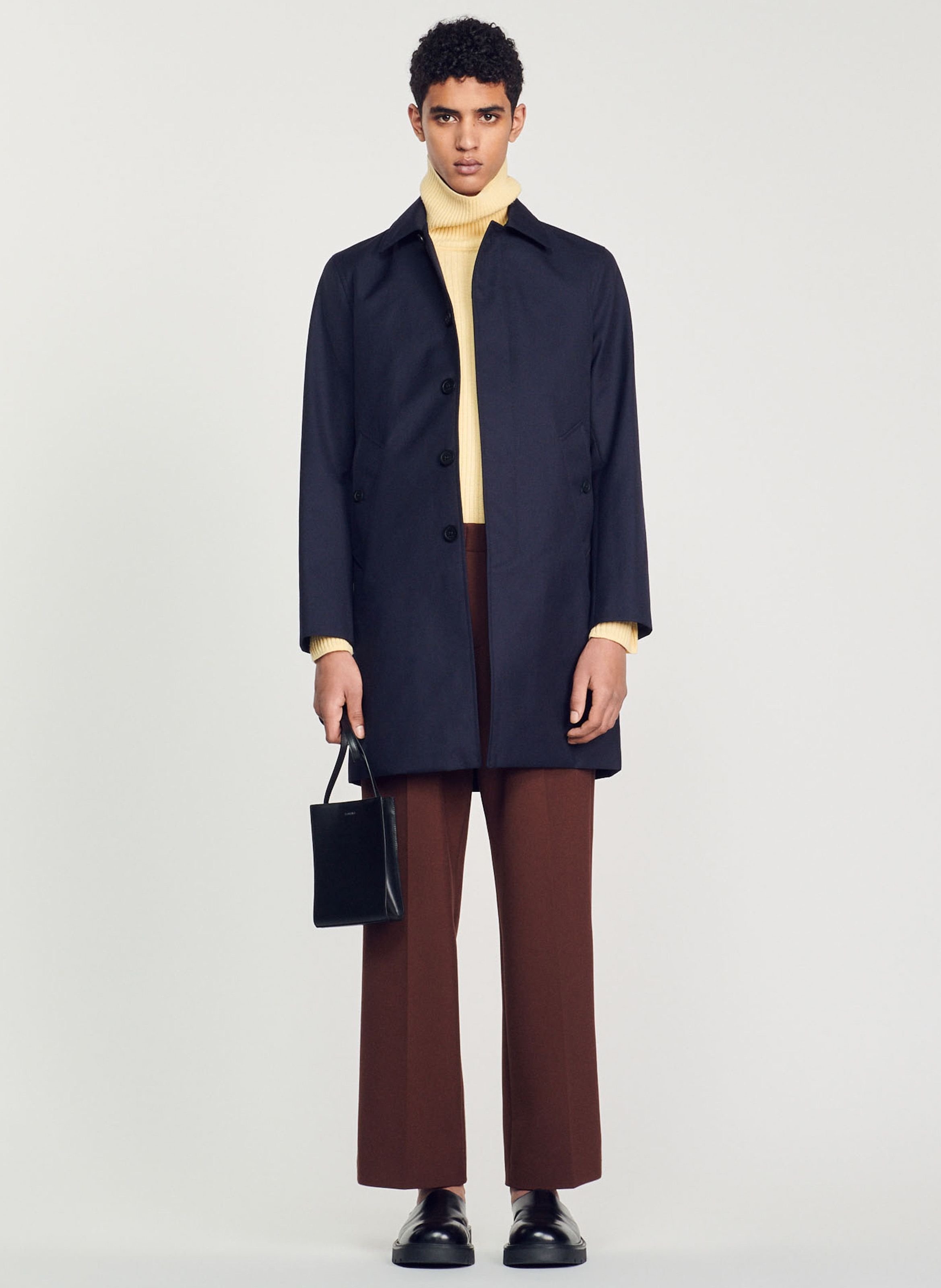 Imperméable droit SANDRO Bleu