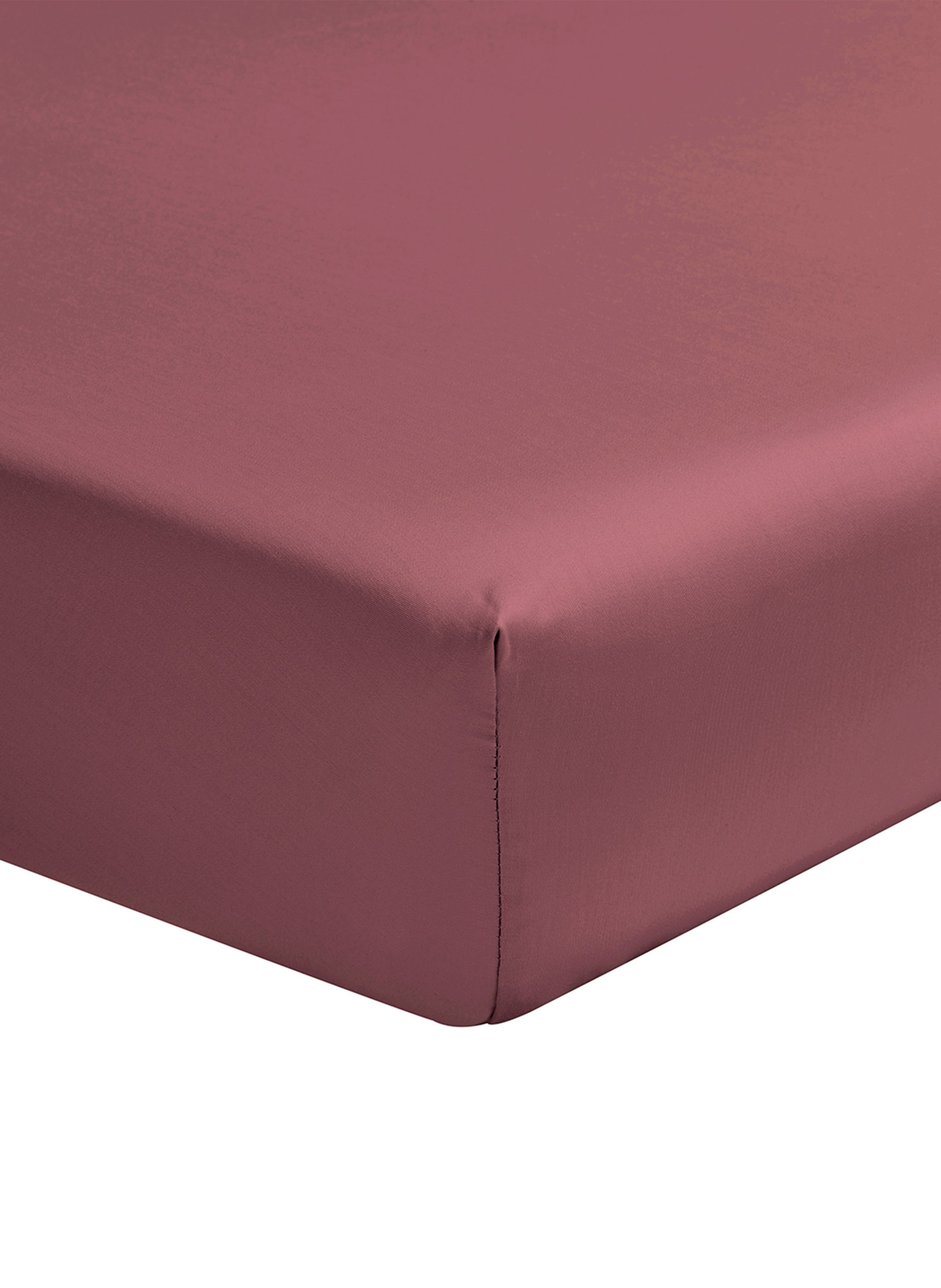Drap housse uni en satin de coton bio, bonnet de 30cm, teophile ALEXANDRE TURPAULT Rouge