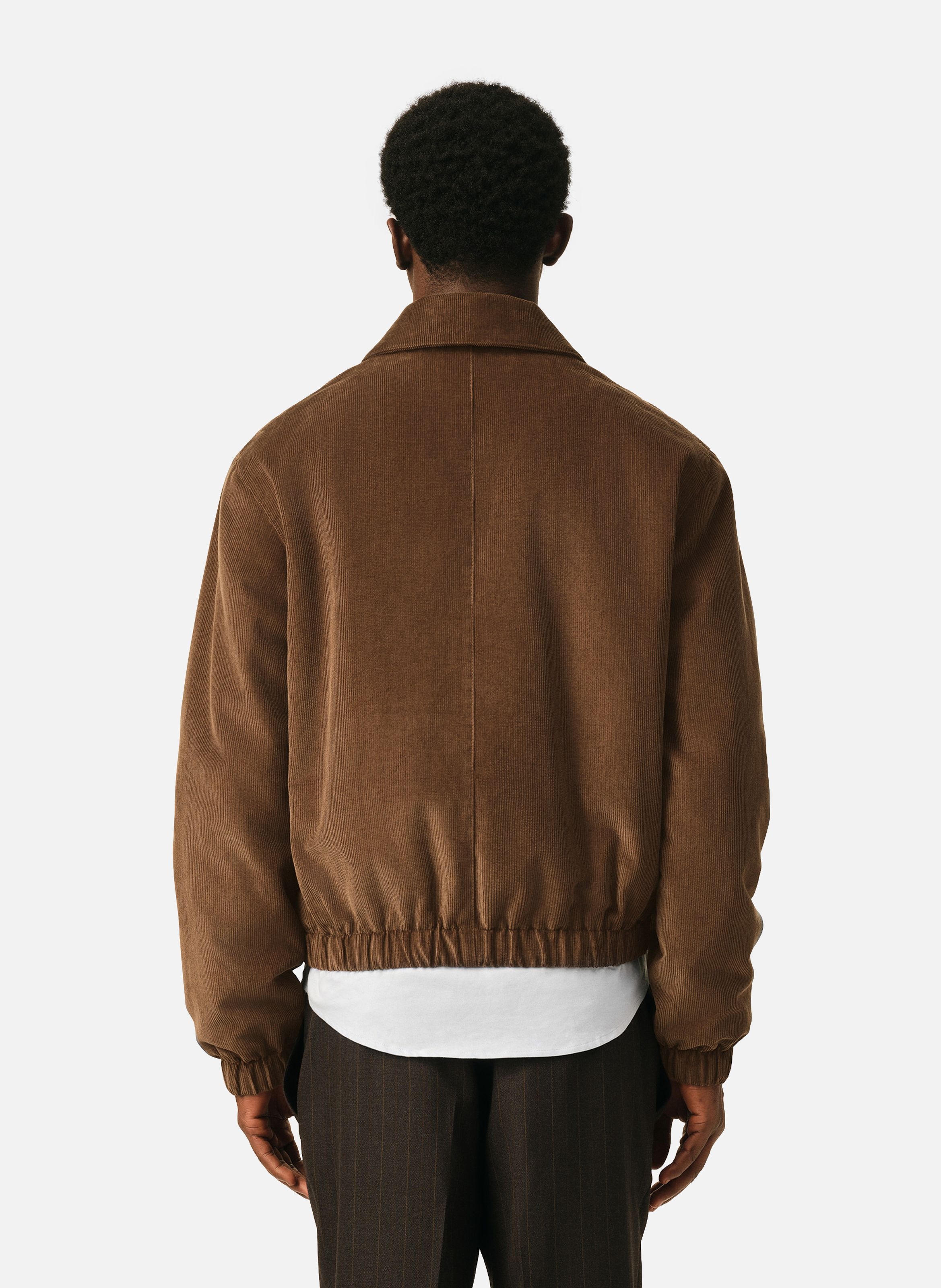 Blouson rembourré en velours de coton ami de coeur AMI PARIS Marron