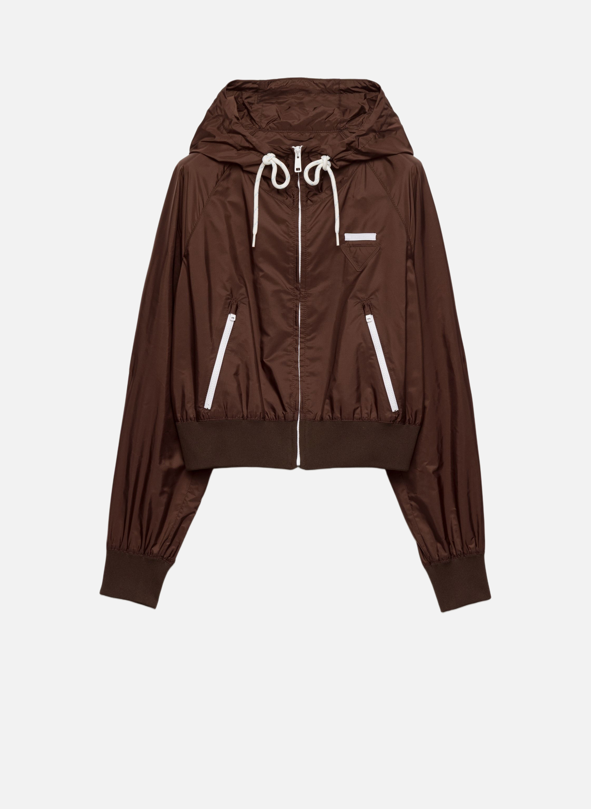 Blouson en re-nylon léger PRADA Marron