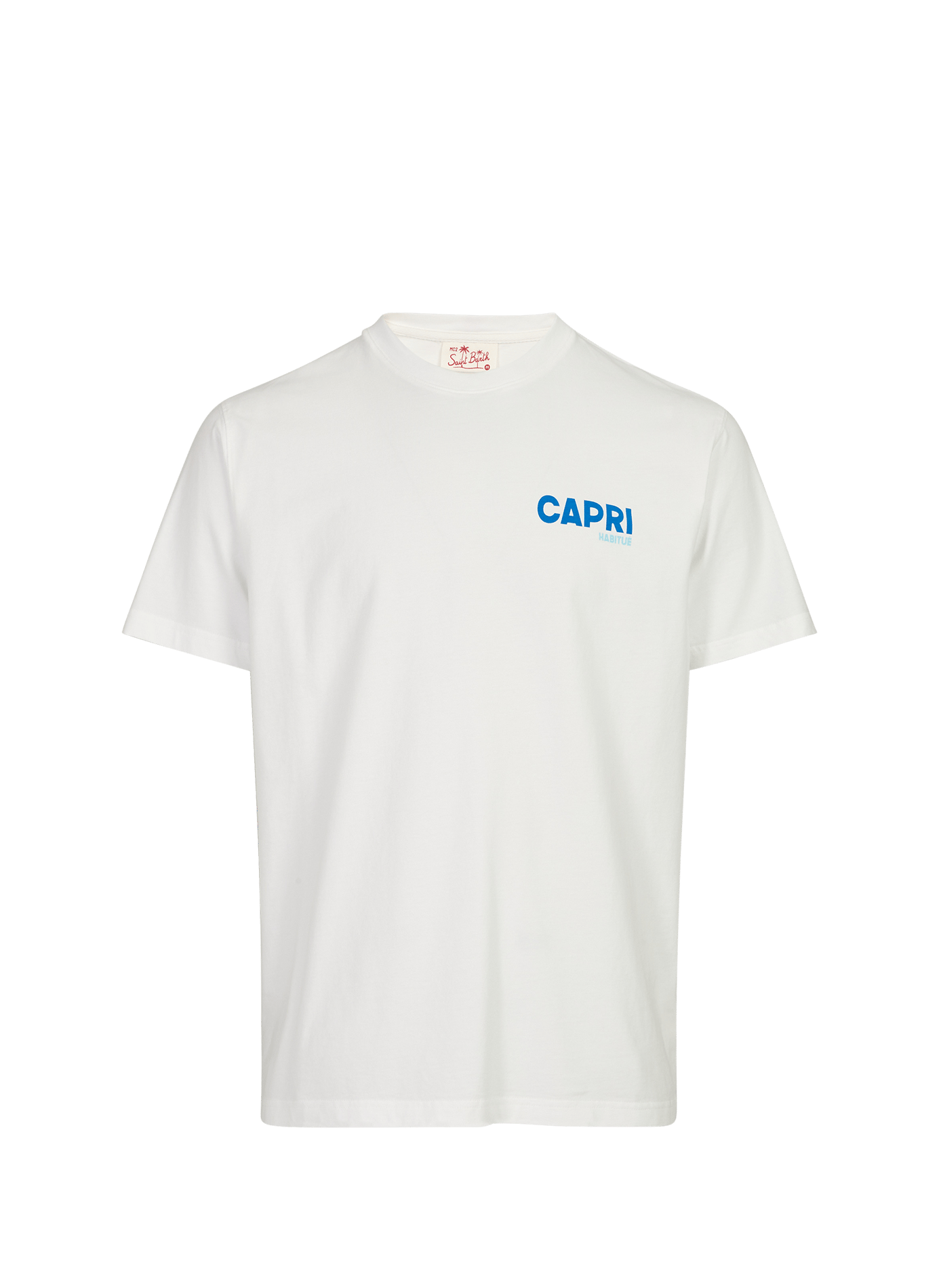 Camiseta recta de algodón MC2 SAINT BARTH Blanco