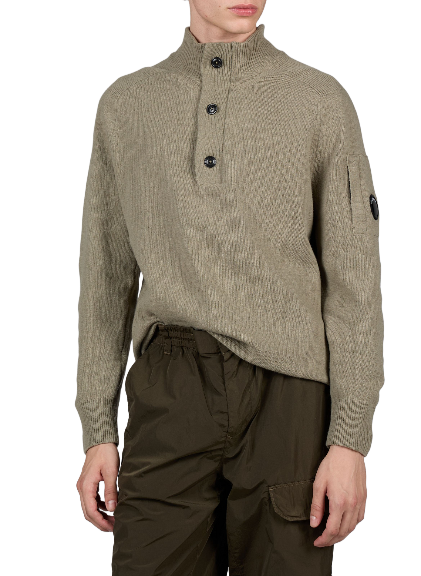 Sweatshirt droit en laine mélangé CP COMPANY Gris