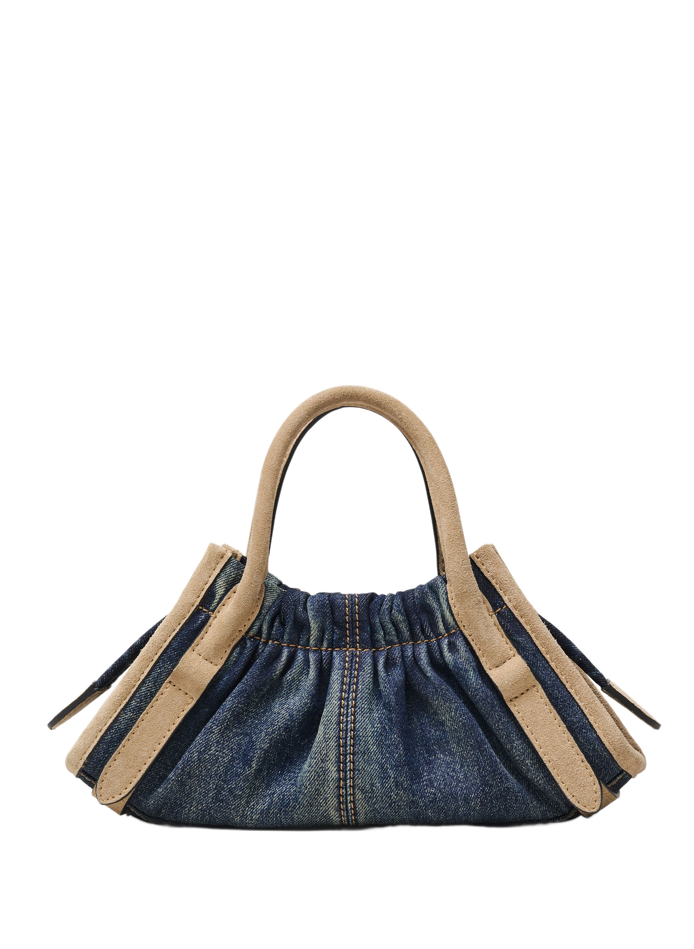 Tasche The Denim Suede Cristina Small Satchel aus Baumwolle MARC JACOBS Blau