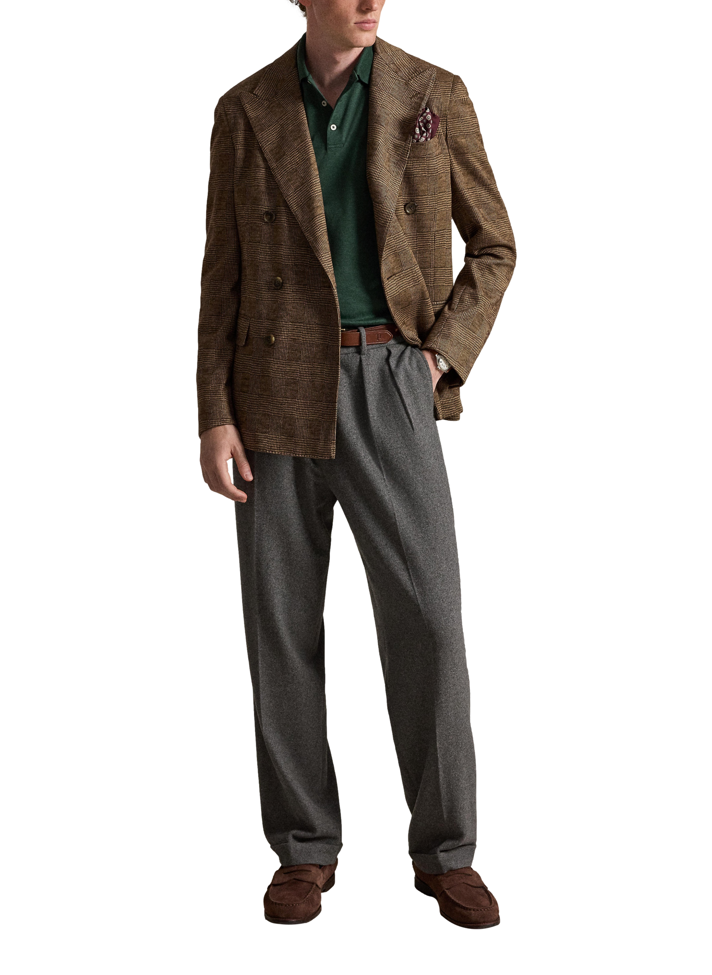 Polo droit en piqué de coton | Vert POLO RALPH LAUREN Homme