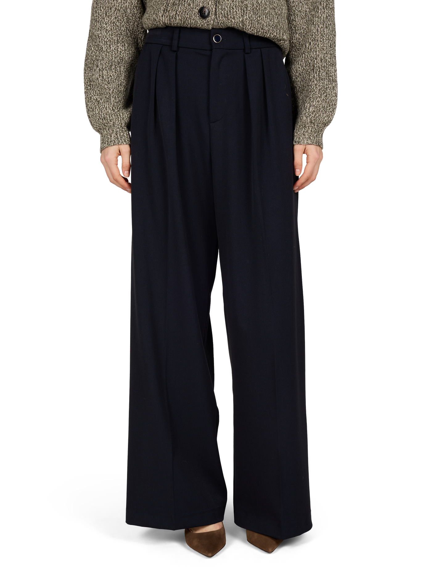 Parosuni straight pleated trousers PETITE MENDIGOTE Blue