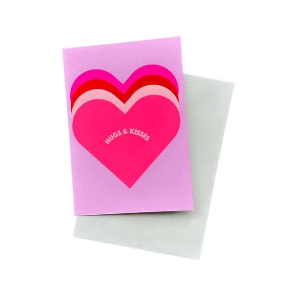 Carte postale Câlin et bisou