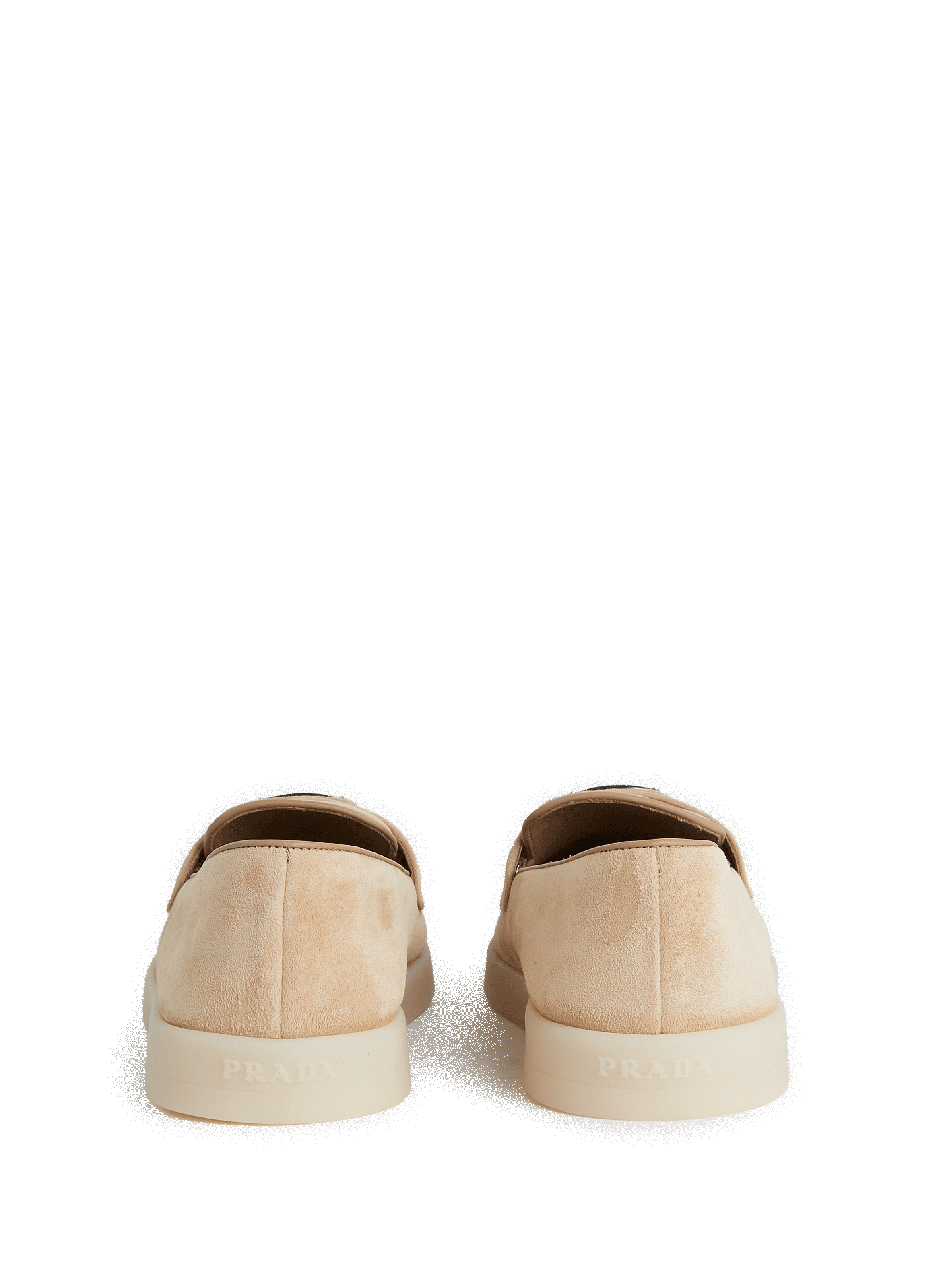 Mocassins en cuir suédé PRADA Beige