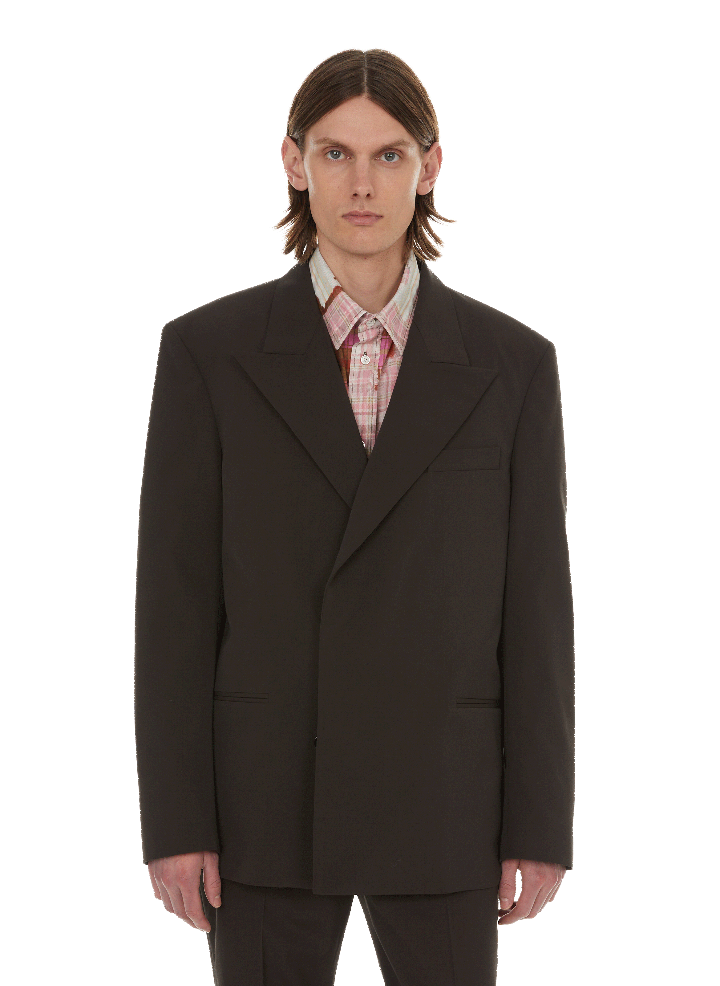 ACNE STUDIOS Blazer en laine mélangée  Marron