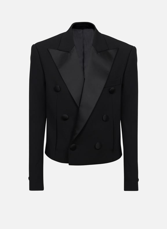 Spencer en double crêpe Noir by BALMAIN BALMAIN Spencer en double crêpe Noir