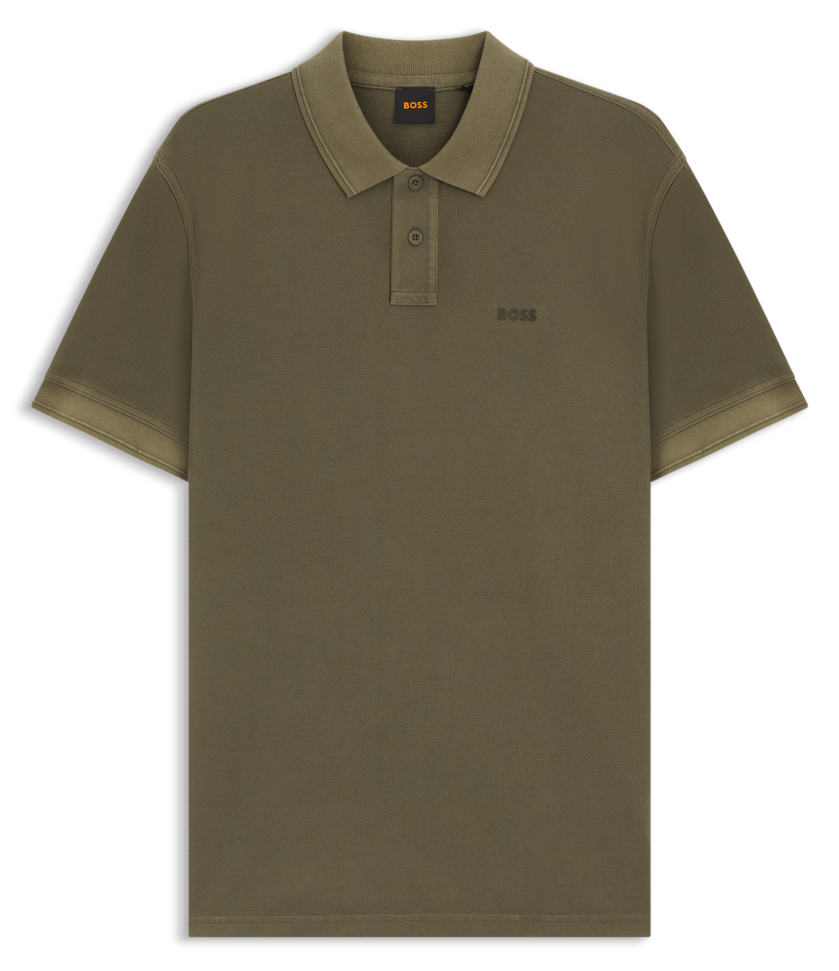 Polo regular-fit en coton BOSS Kaki