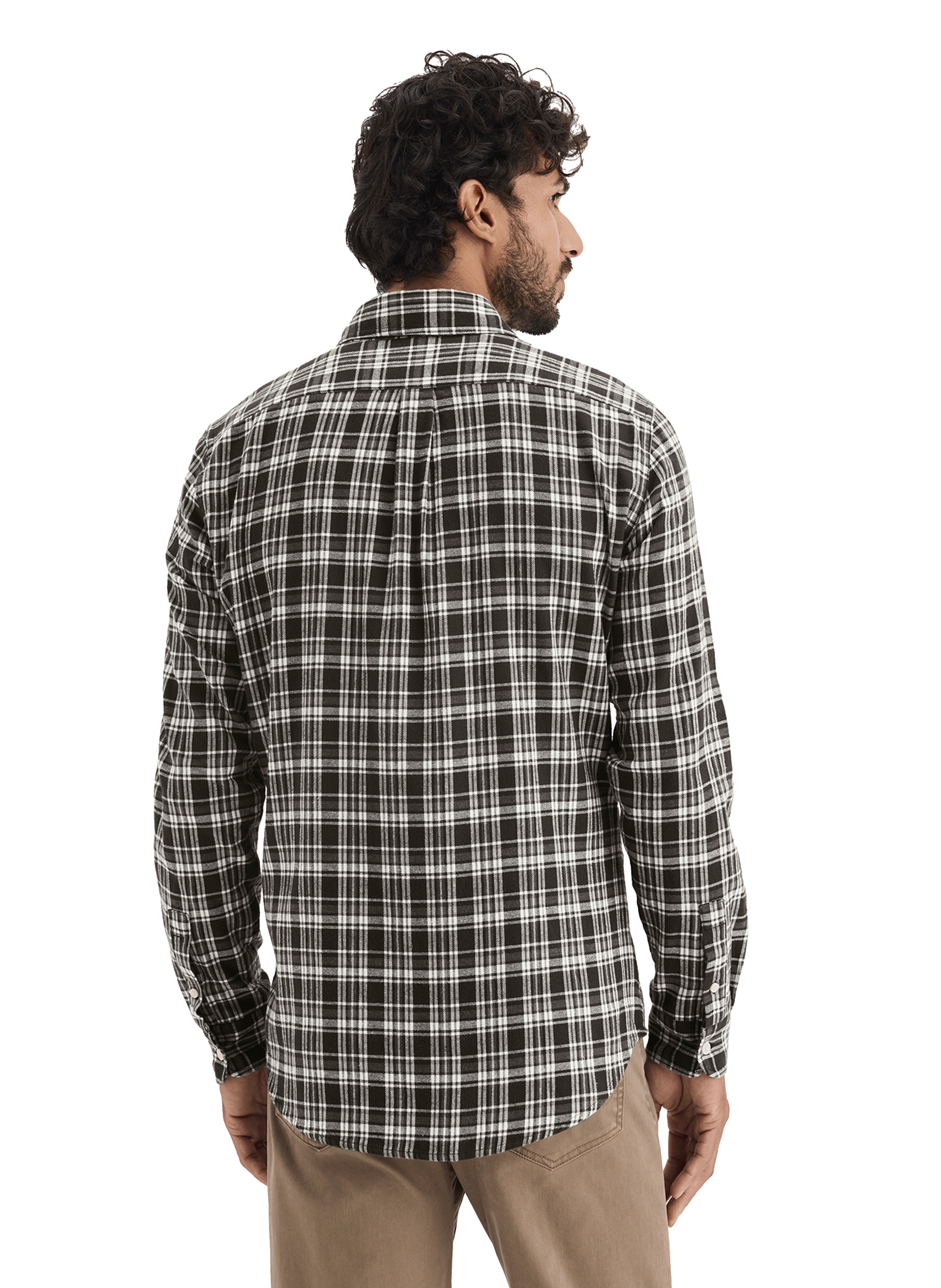 Slim-fit linen and cotton shirt DOCKERS Brown