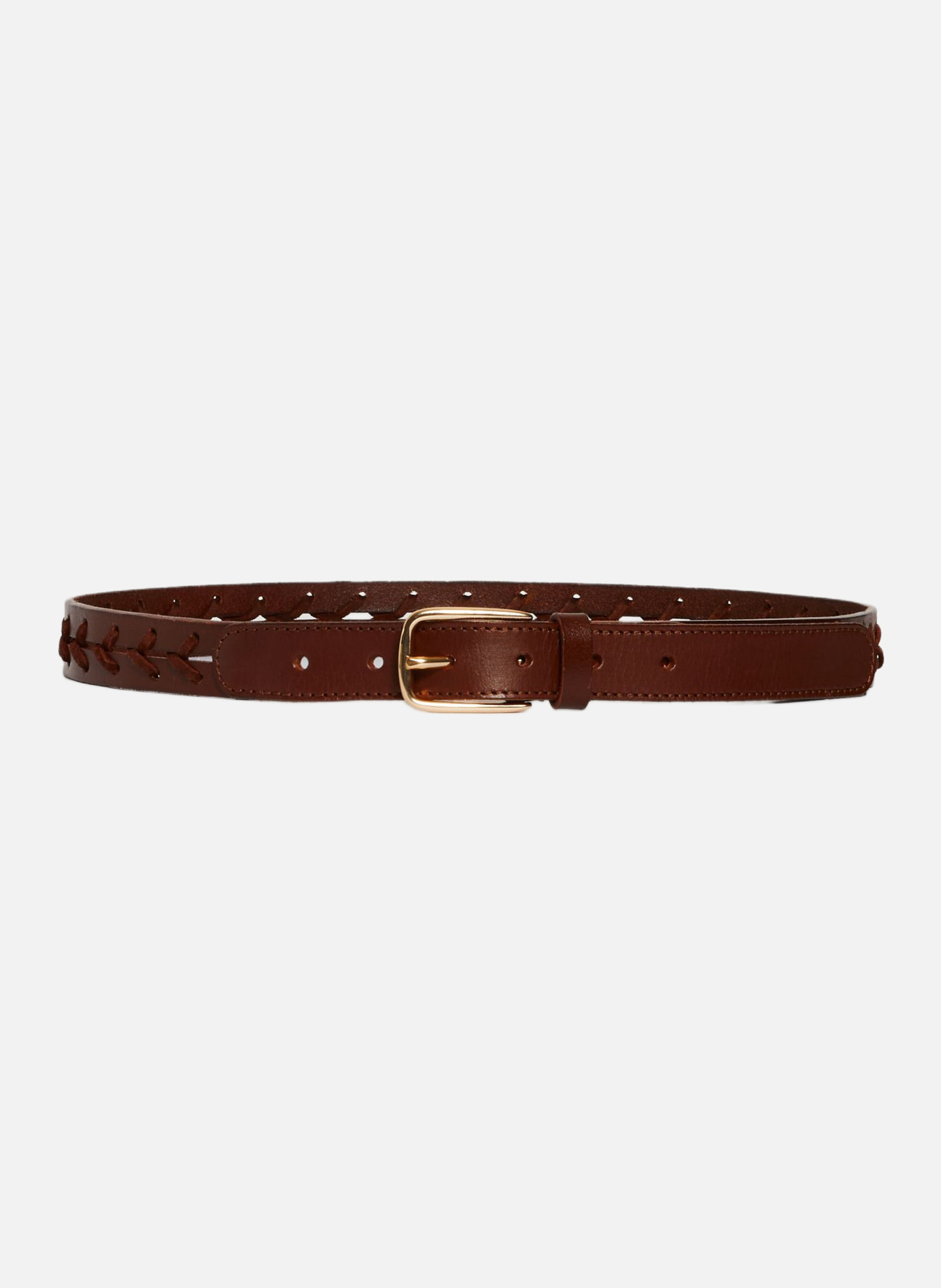 VANESSA BRUNO Ceinture noire 40mm Marron