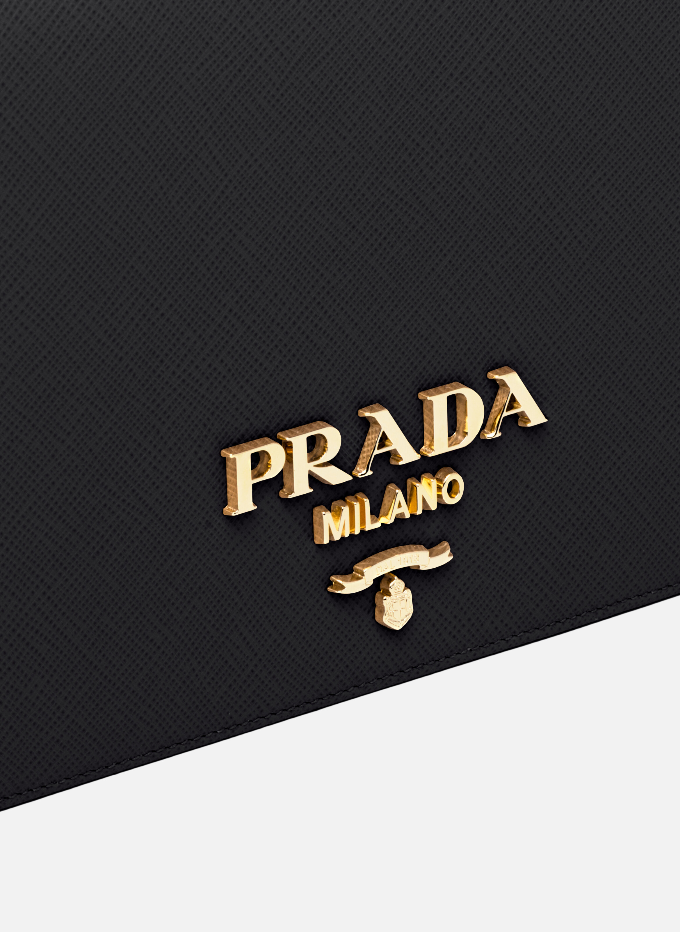 Mini-sac en cuir saffiano PRADA Noir