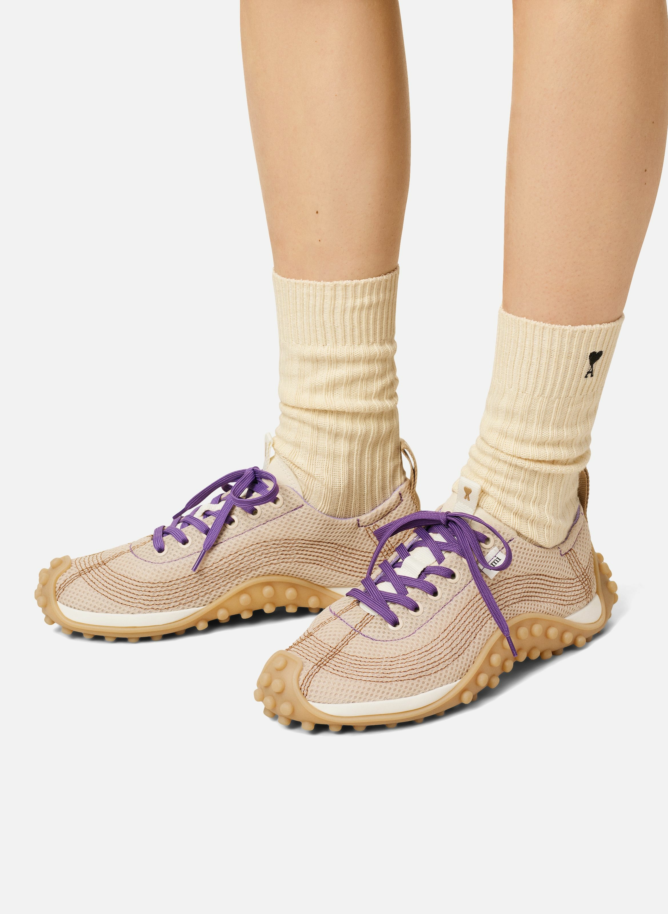 Sneakers mirage unisexes en mesh AMI PARIS Blanc