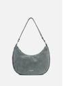Large shoulder bag - Suède | Grey by LANCASTER LANCASTER Large shoulder bag - Suède | Grey