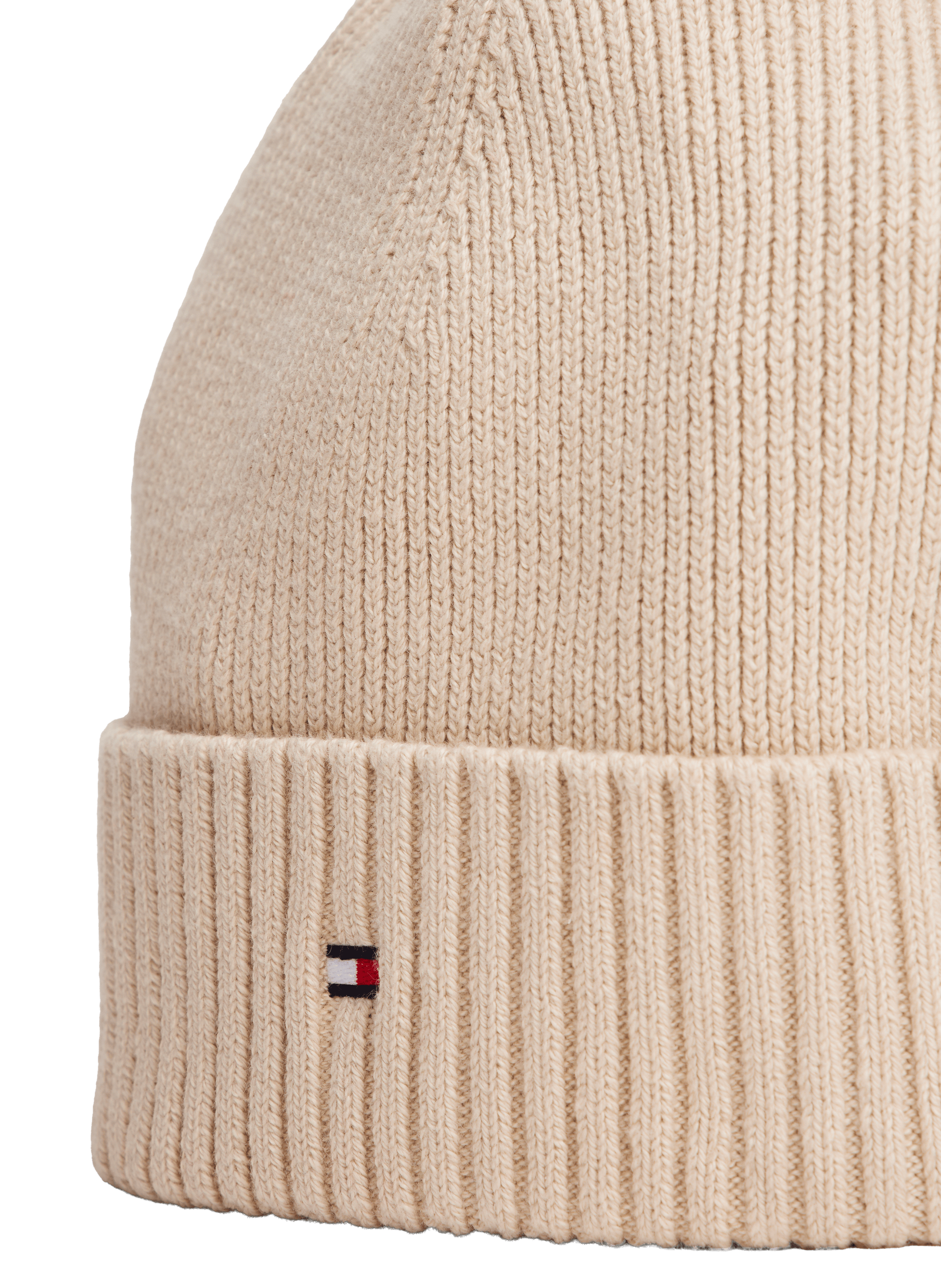 Cotton beanie TOMMY HILFIGER Beige