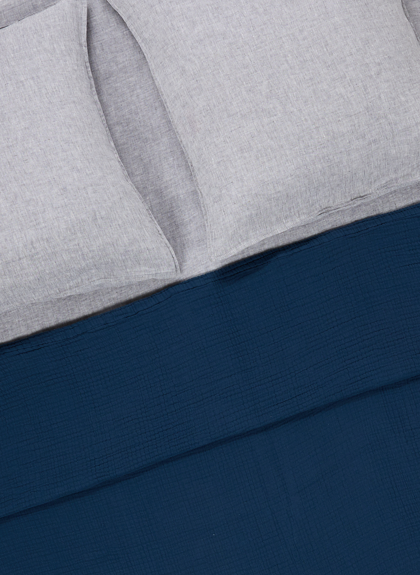 Couvre-lit en gaze de coton AU PRINTEMPS PARIS Bleu