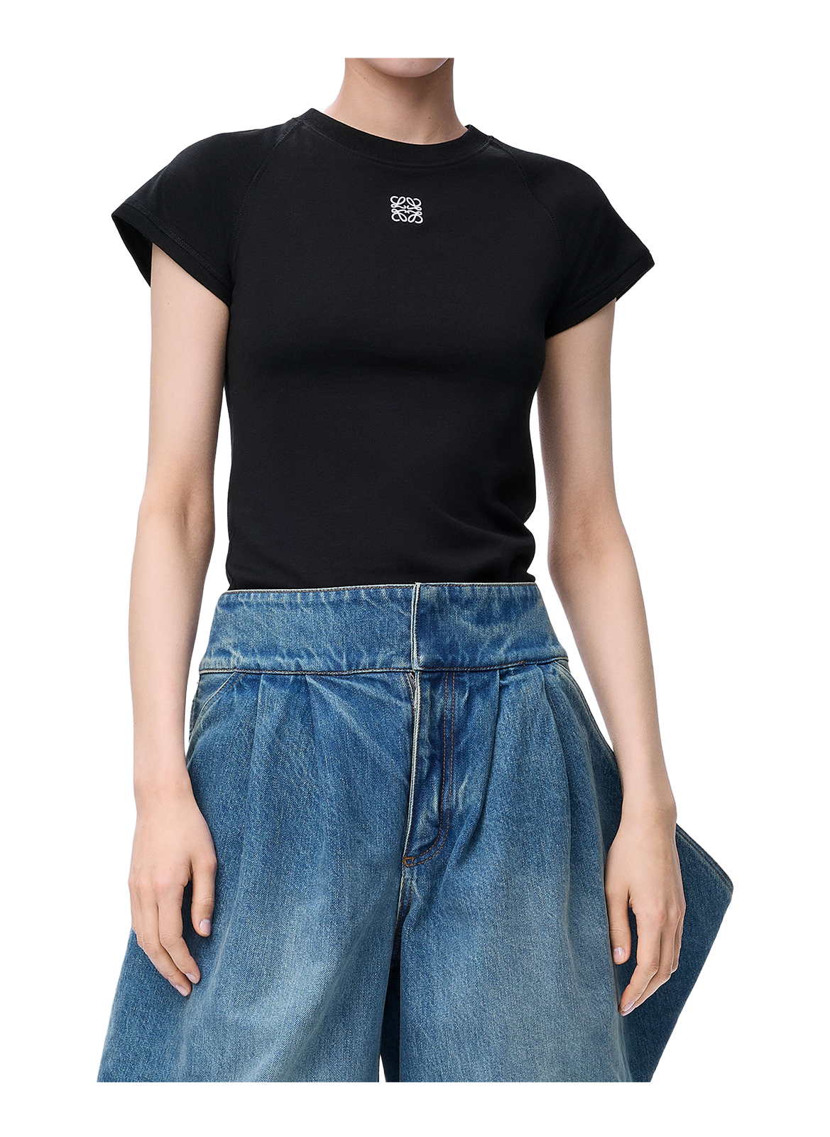 LOEWE T-shirt ajusté en coton mélangé Noir
