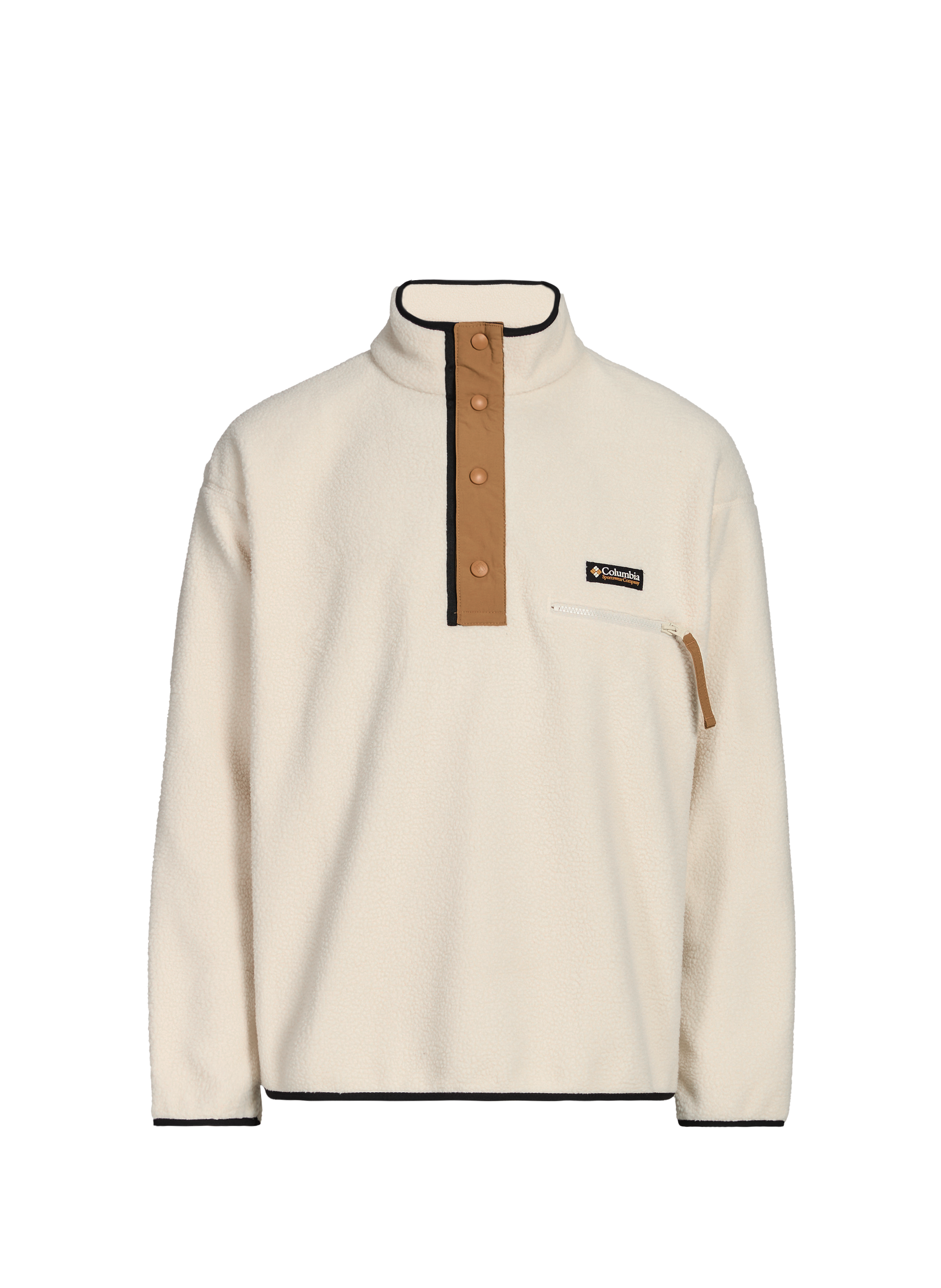 Logo sweatshirt Helvetia  II Half Snap Fleece White