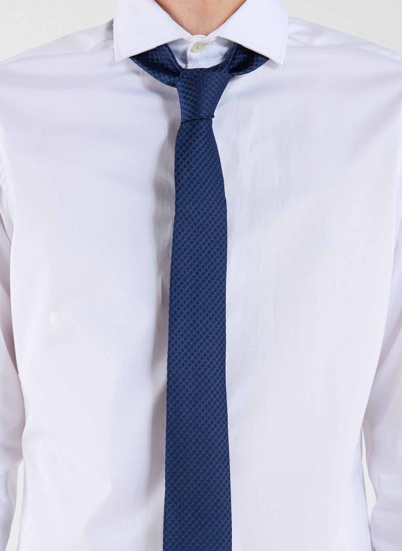 Patterned silk tie  CALVIN KLEIN Blue