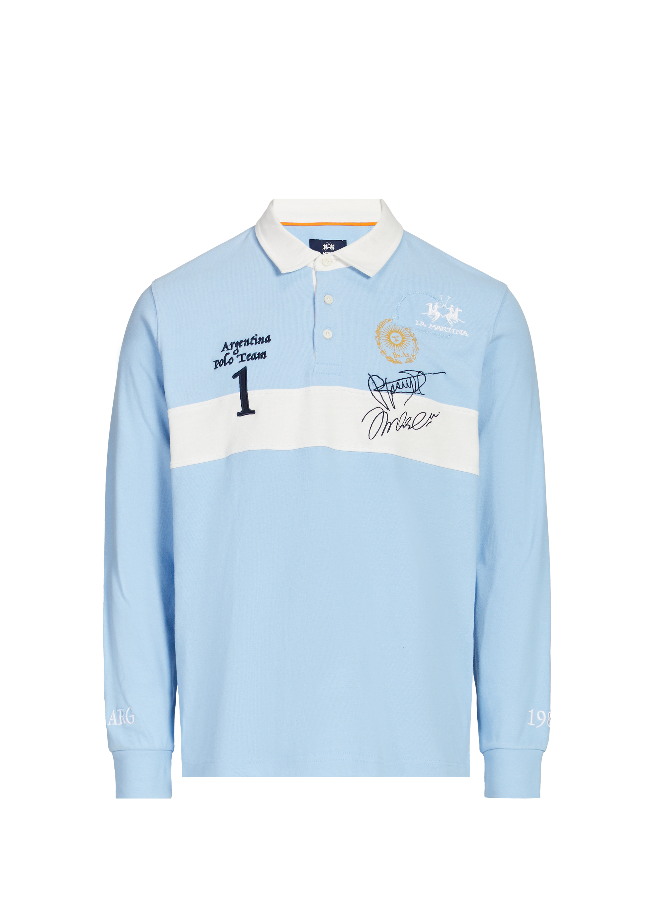 LA MARTINA Polo manches longues en coton Multicolore