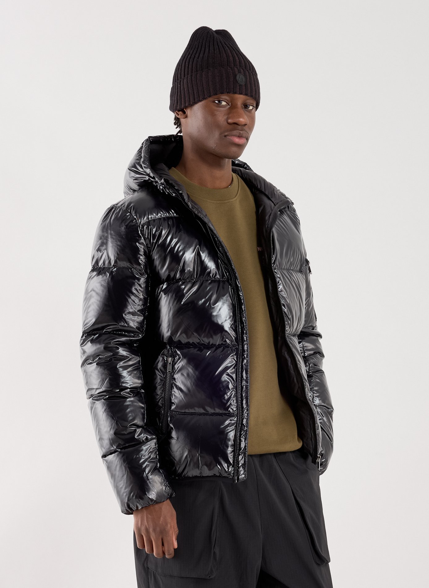 JOTT Hooded padded jacket Black