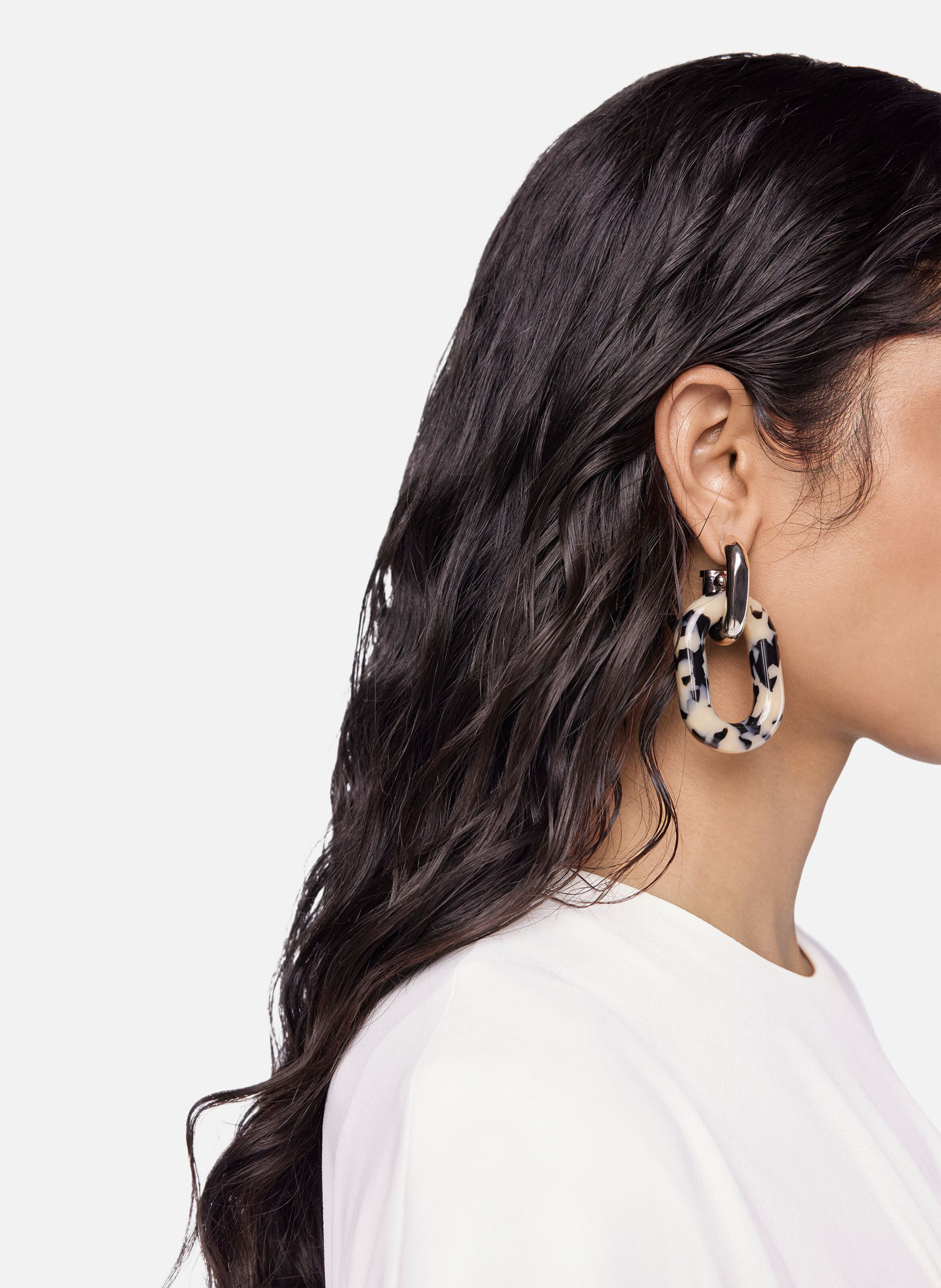 Boucles d’oreilles xl link RABANNE Argent