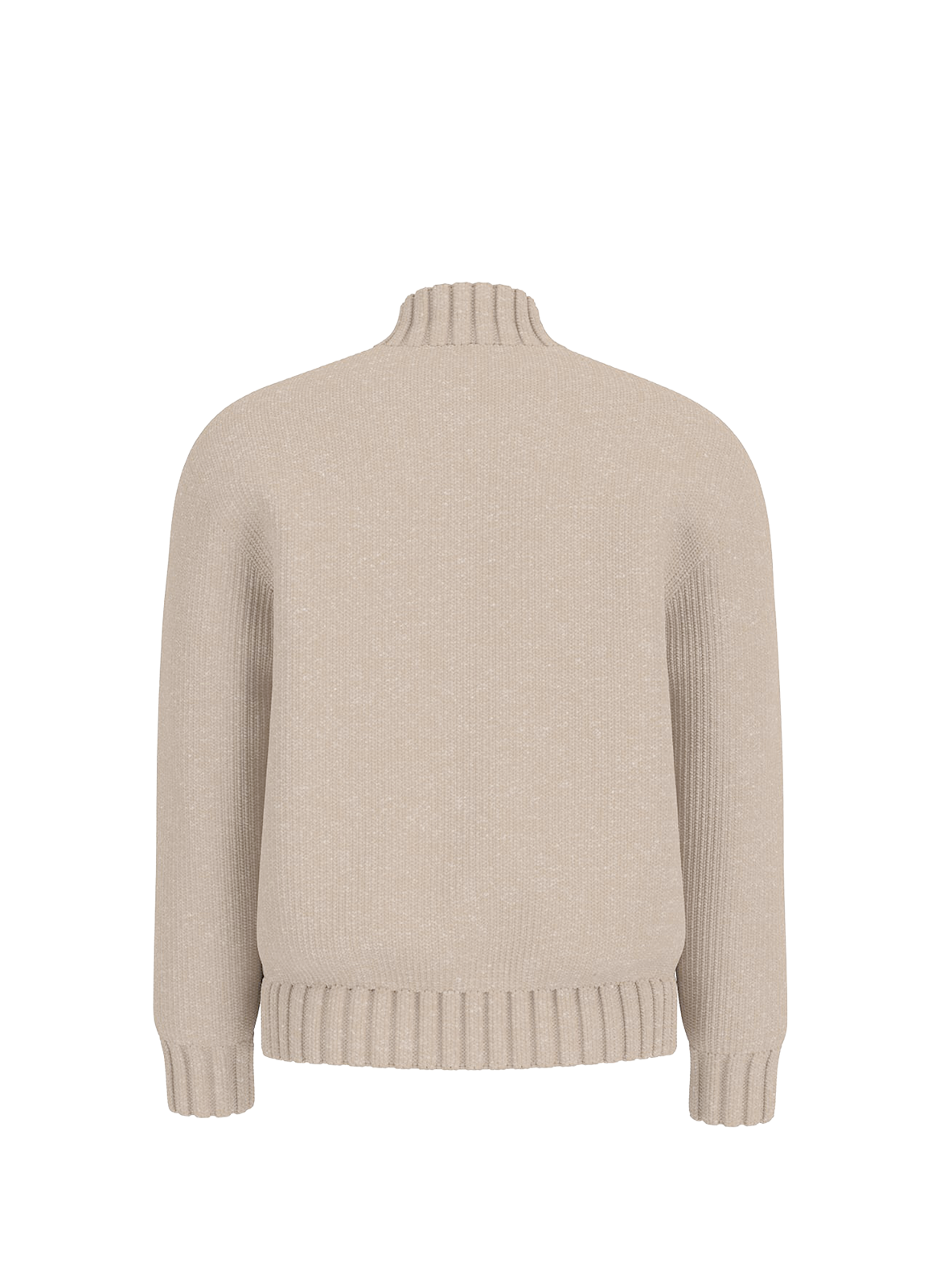 Zip-up sweater with high collar GUESS Beige