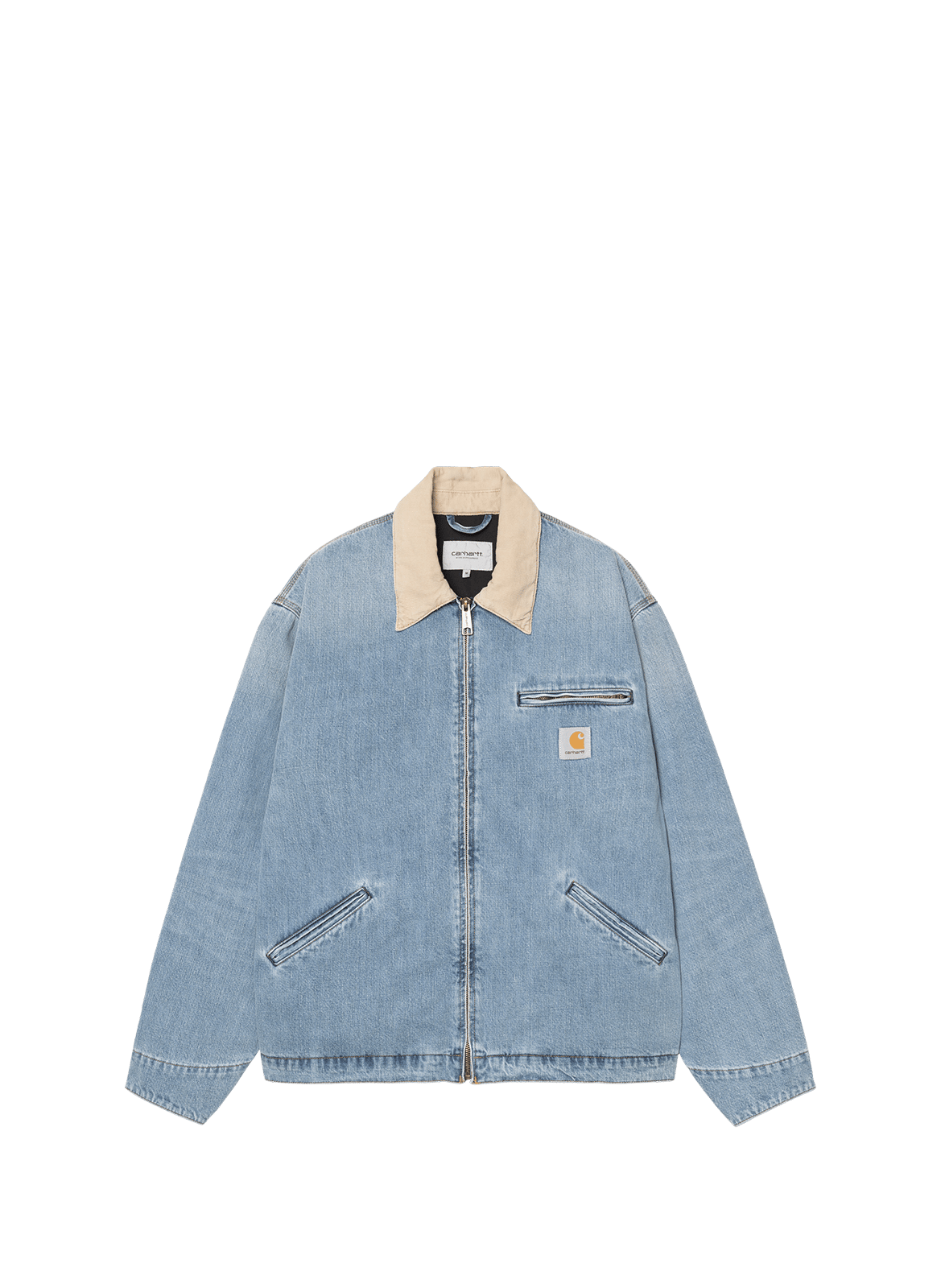 Veste denim zippée à poche poitrine en coton CARHARTT WIP Bleu