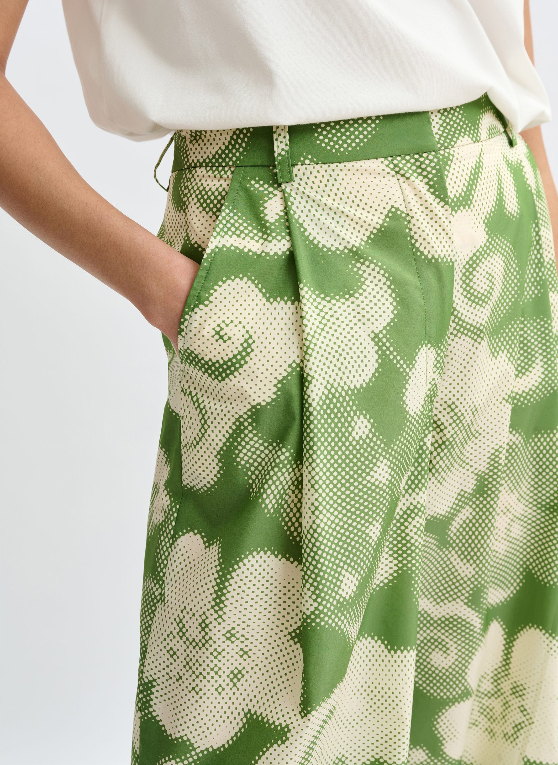 Pantalon large imprimé Jalad ESSENTIEL ANTWERP Vert