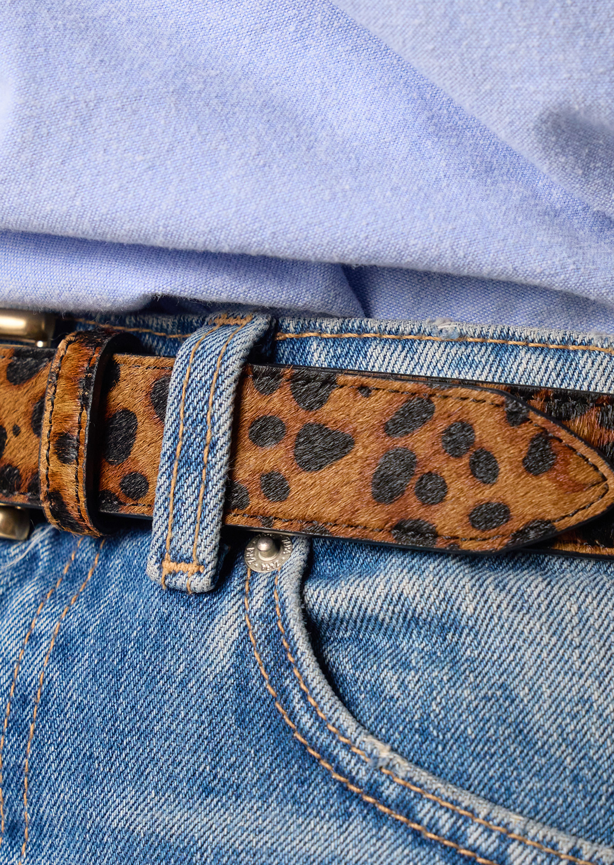 Ceinture en cuir fantaisie BILLYBELT Marron