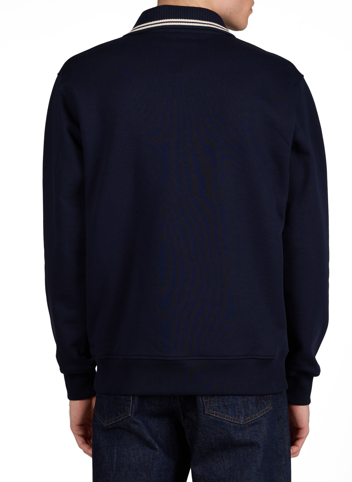 Long-sleeve cotton polo shirt DROLE DE MONSIEUR Blue