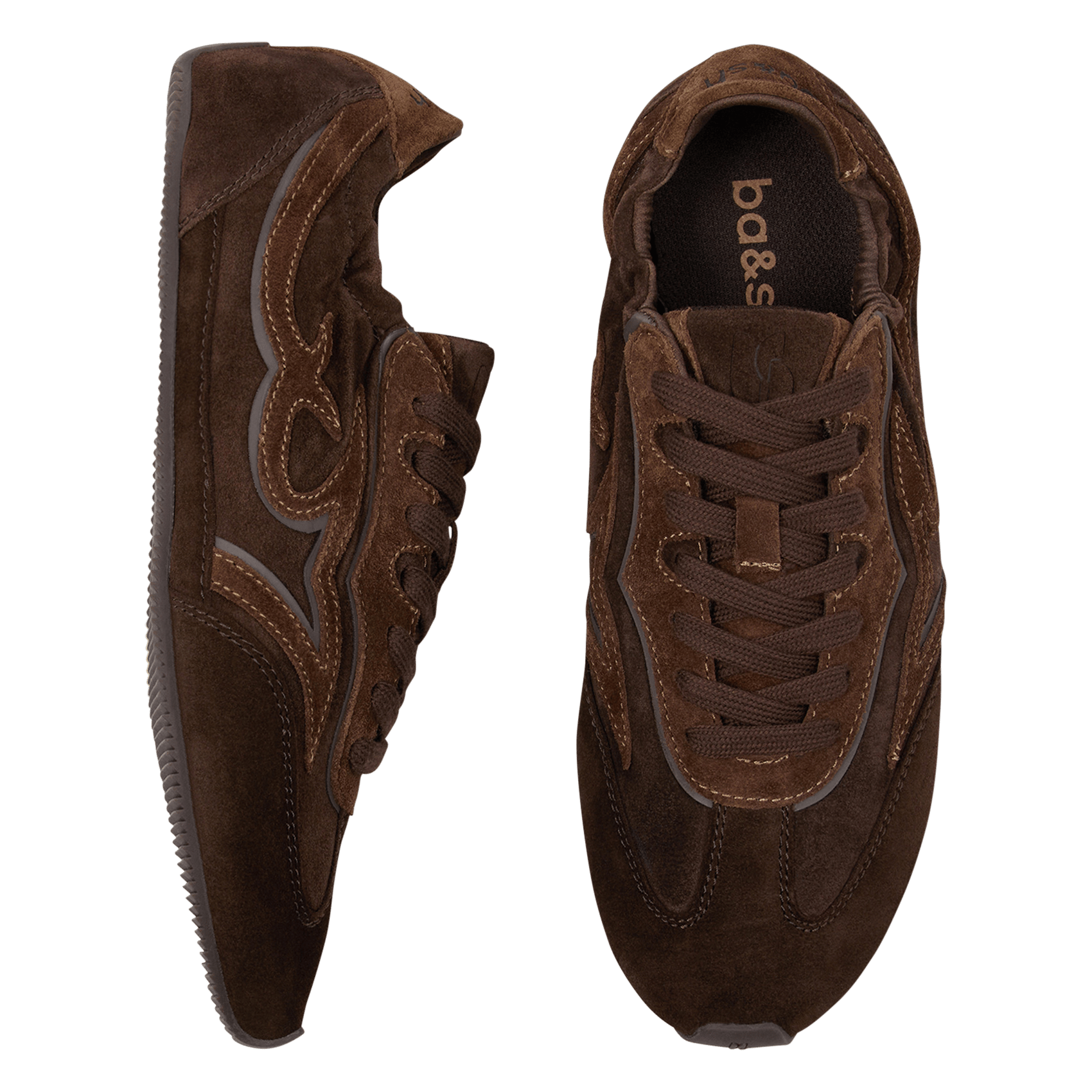 Baskets basses à lacets celleste BA&SH Marron