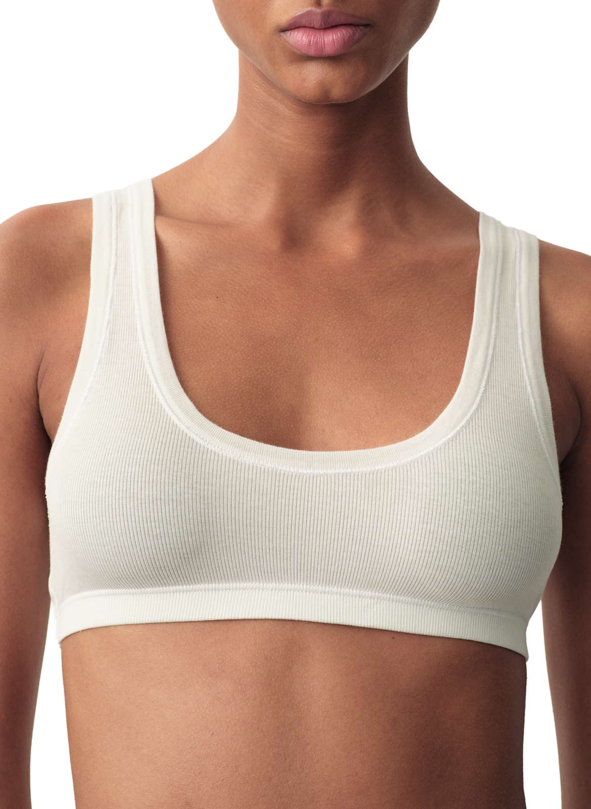 Agnes blended cotton bralette CALVIN KLEIN COLLECTION White